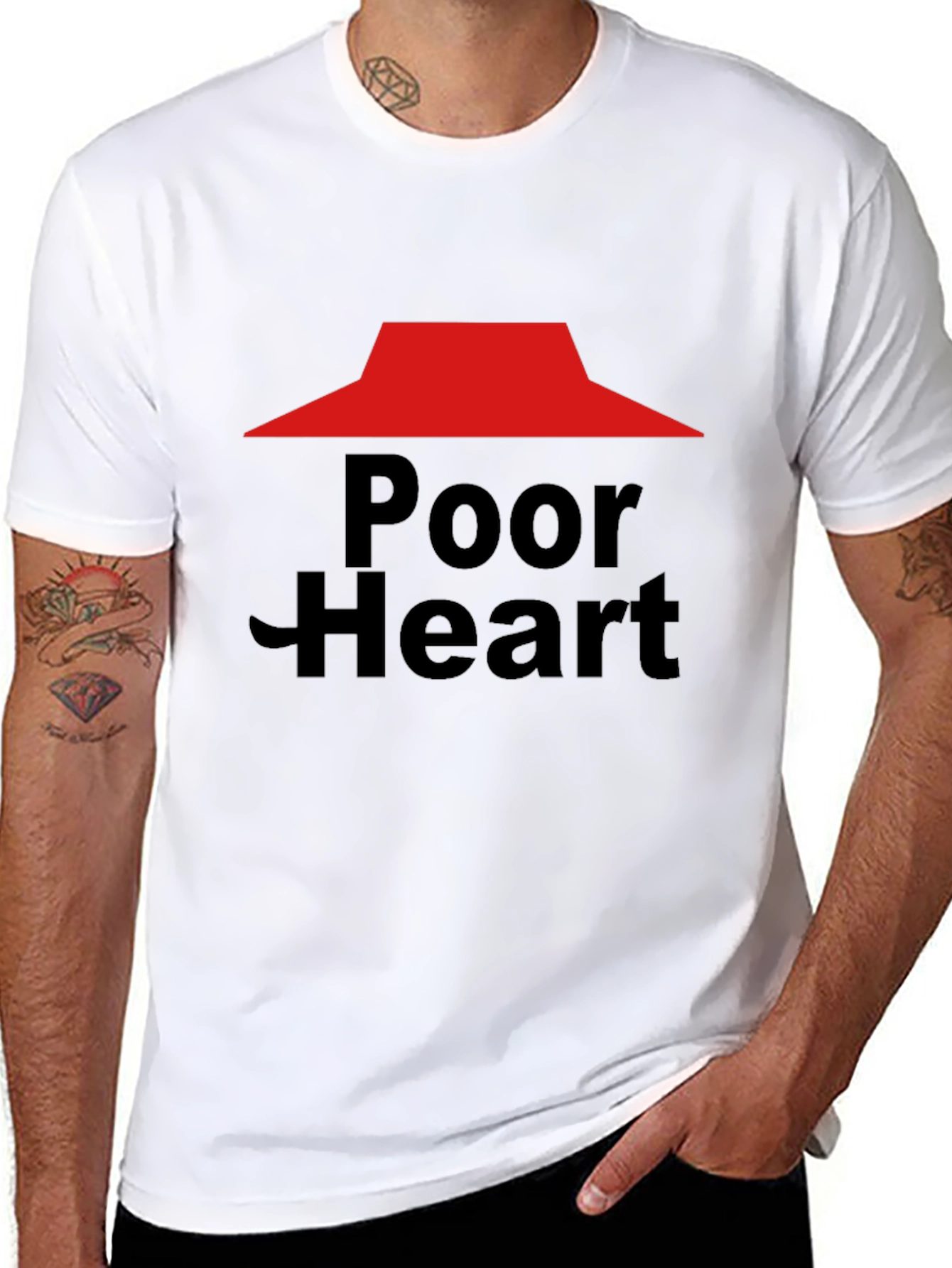 Poor Heart Funny Graphic T-Shirt