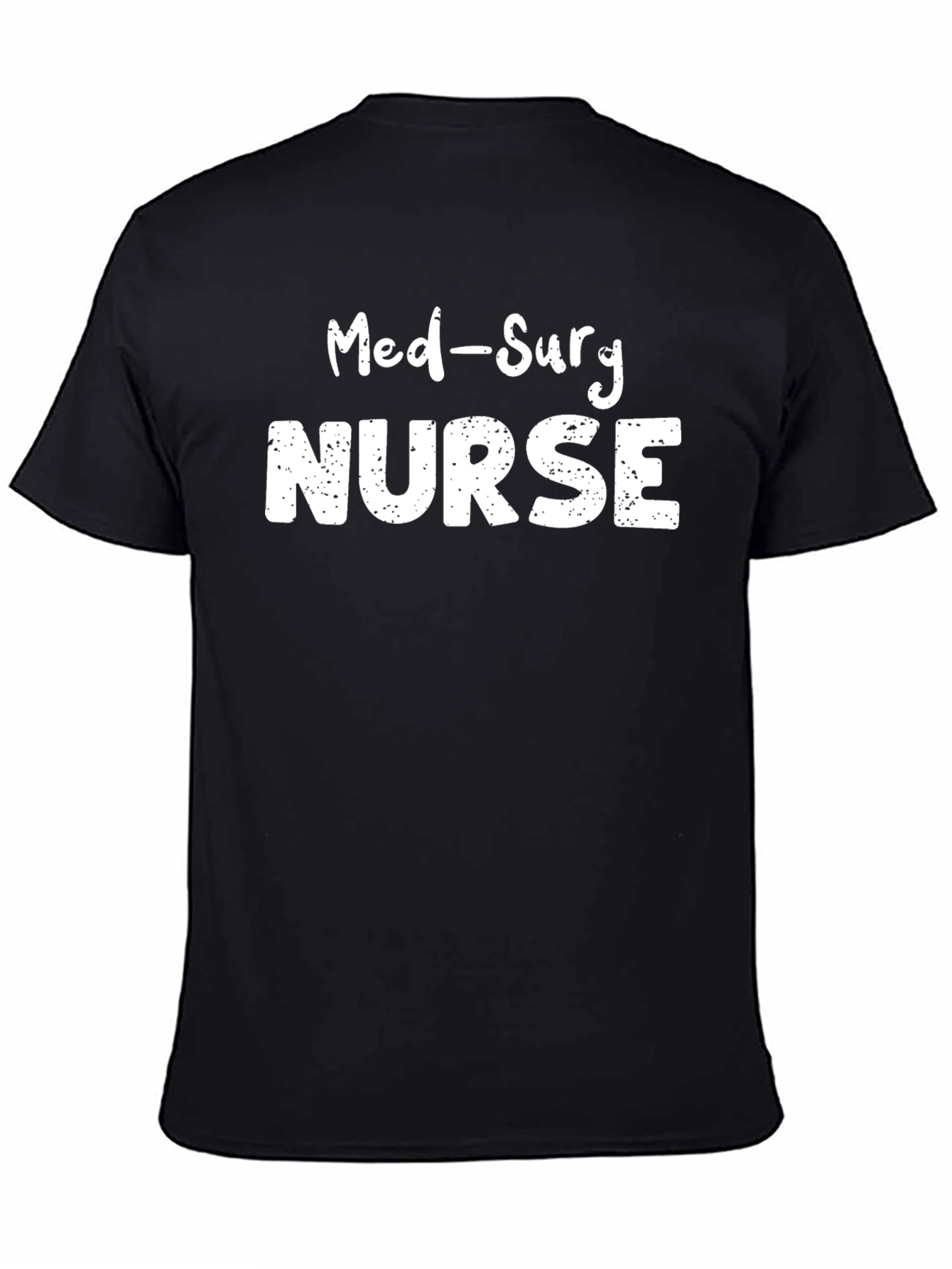 Med-Surg Nurse Graphic Tee - Black Cotton Comfort
