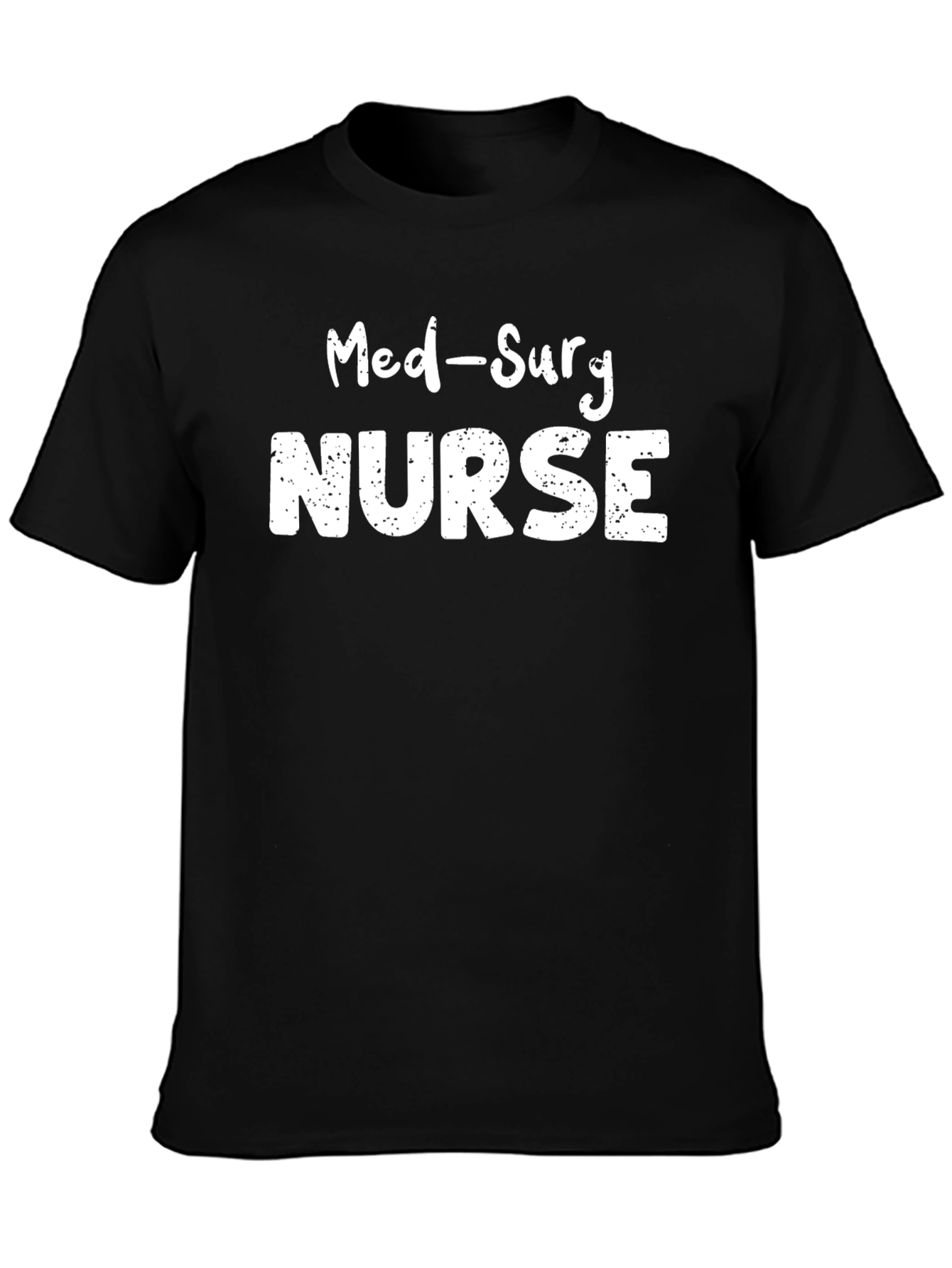 Med-Surg Nurse Graphic Tee - Black Cotton Comfort
