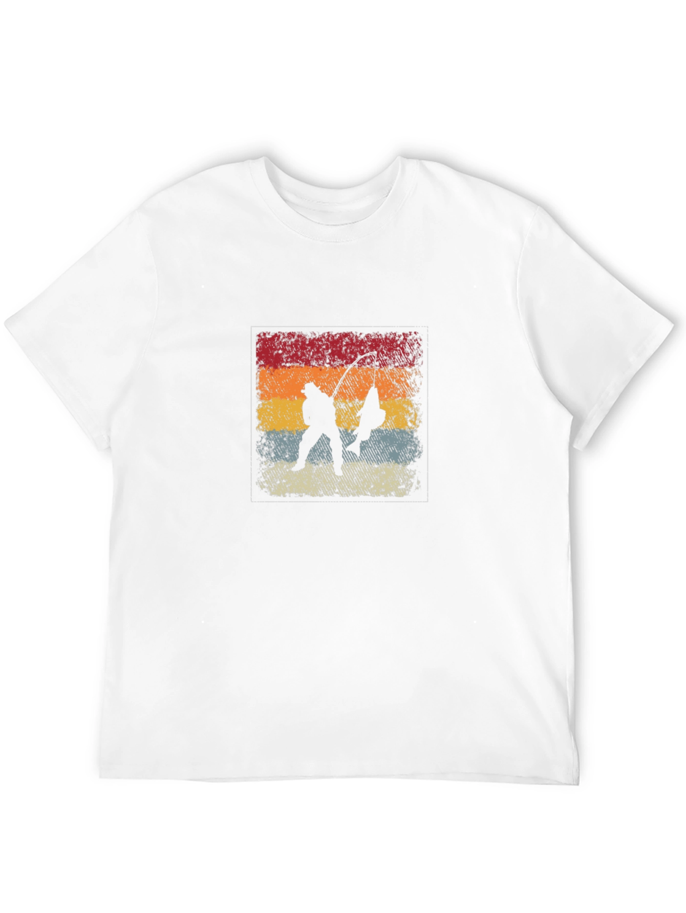 Retro Fisherman Graphic Tee - Black