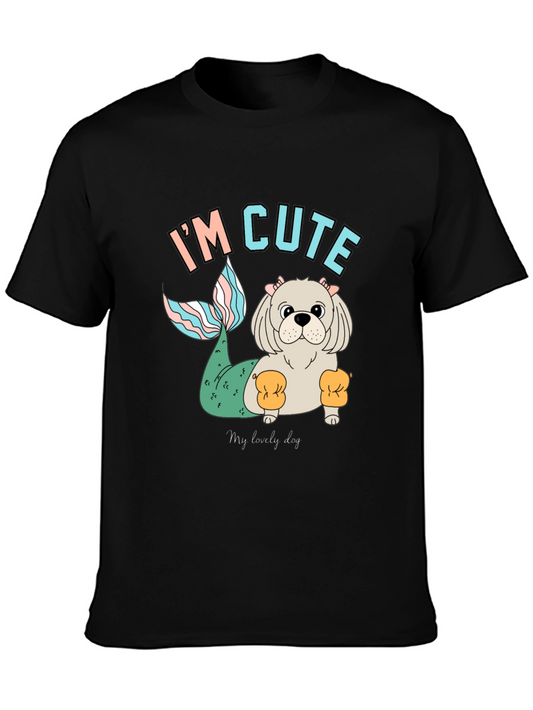 Cute Mermaid Dog T-Shirt Fun Novelty Tee