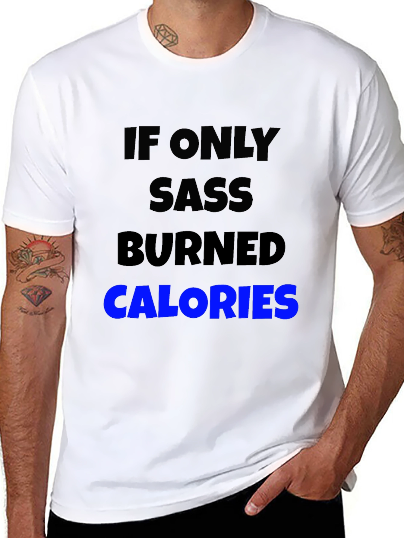 Sass Burns Calories Graphic Tee
