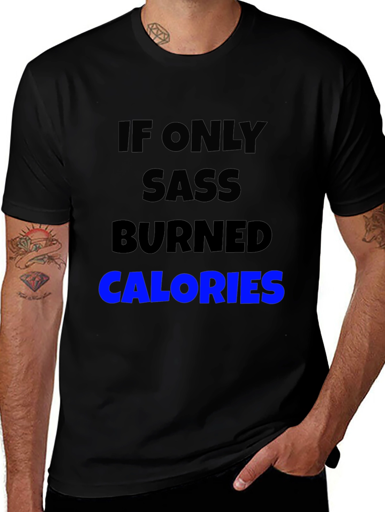 Sass Burns Calories Graphic Tee