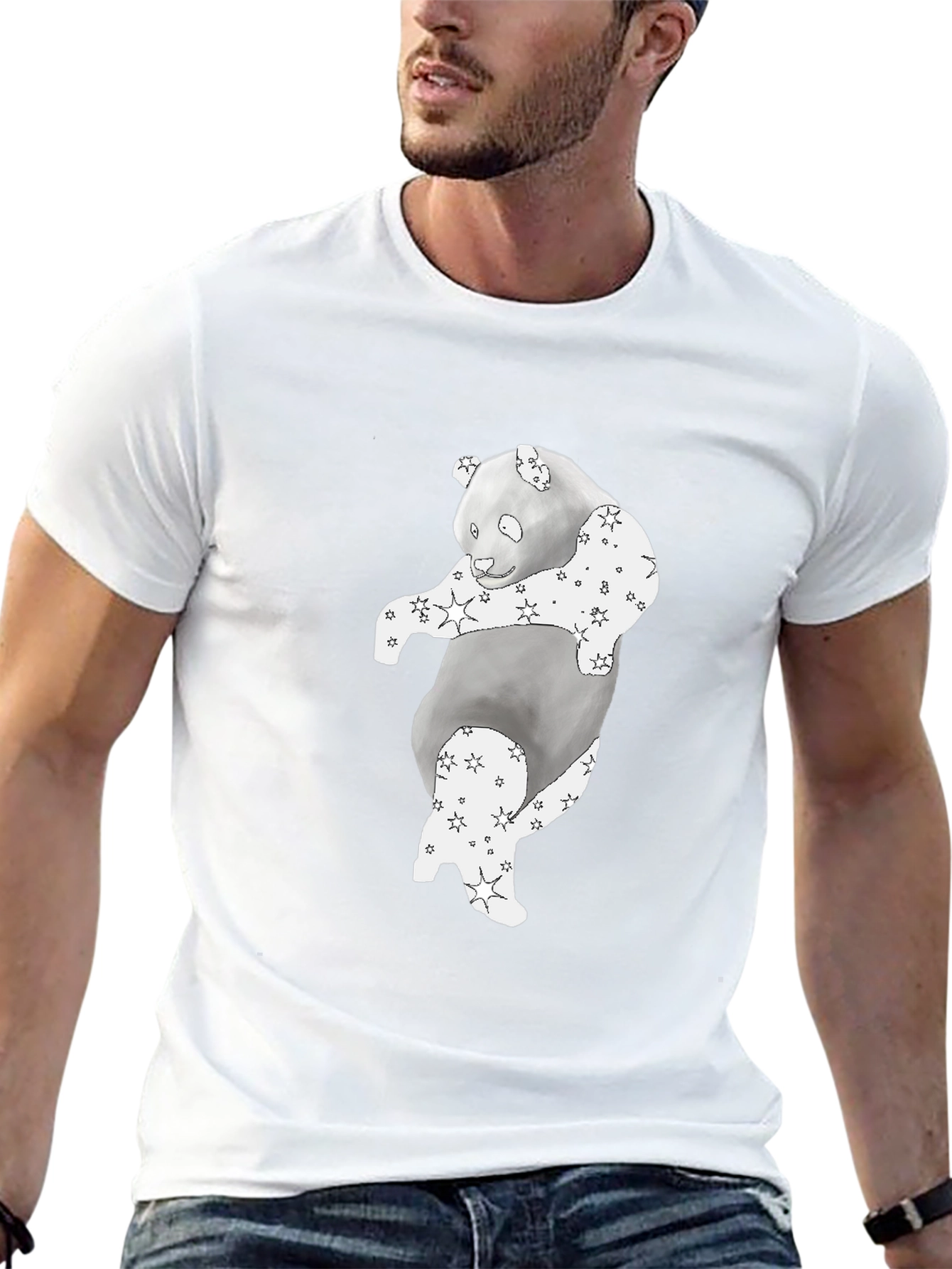 Panda Graphic T-Shirt - Black Cotton Tee