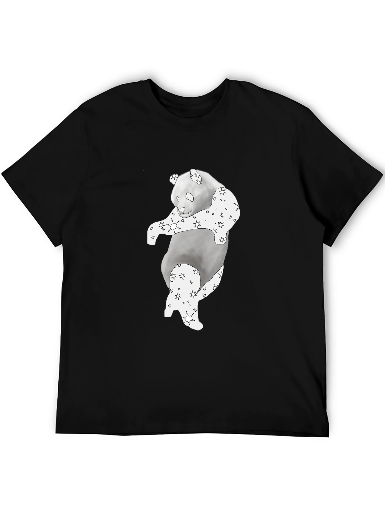 Panda Graphic T-Shirt - Black Cotton Tee