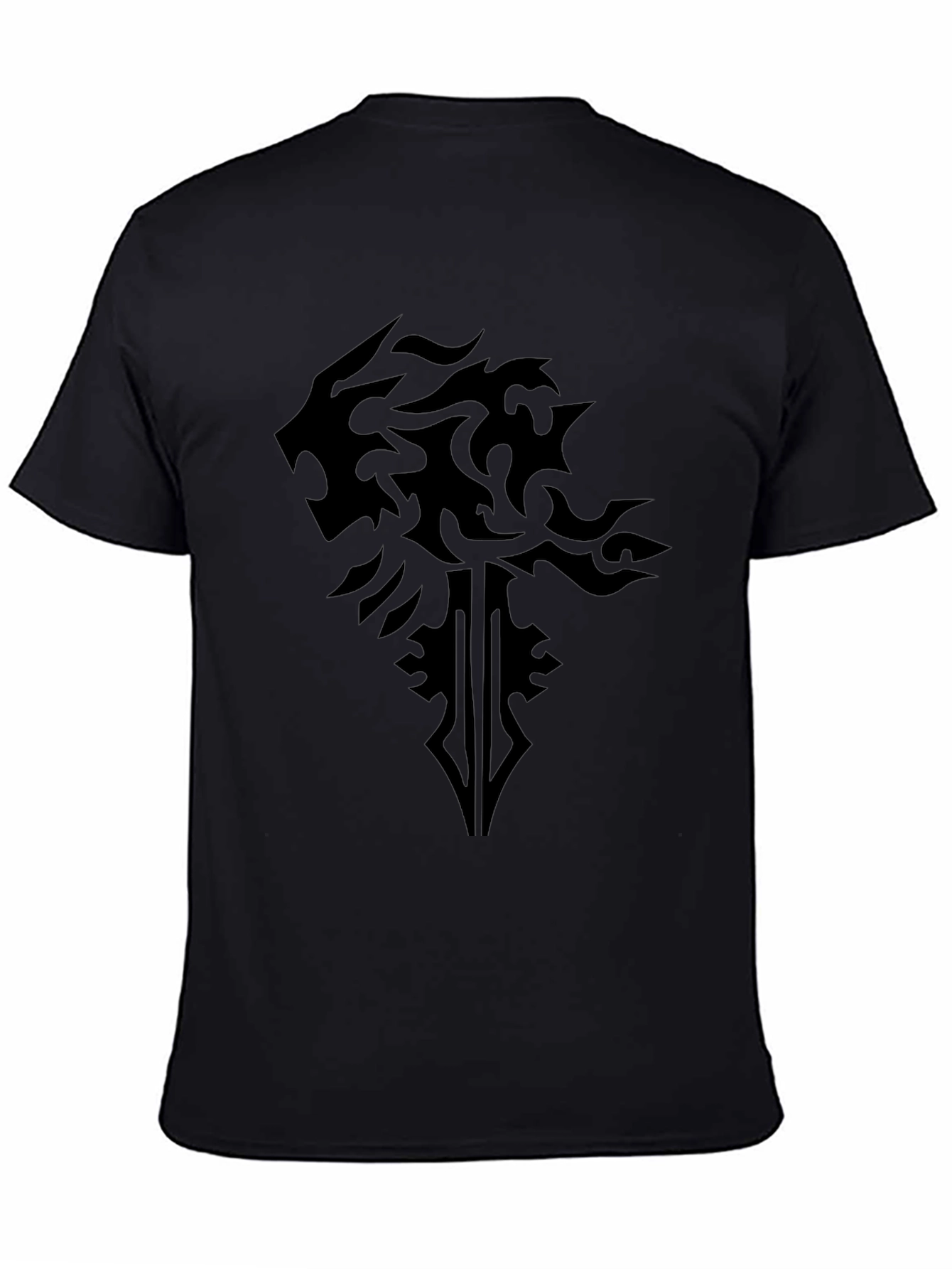 Black Lion Crest Graphic T-Shirt - Modern Style