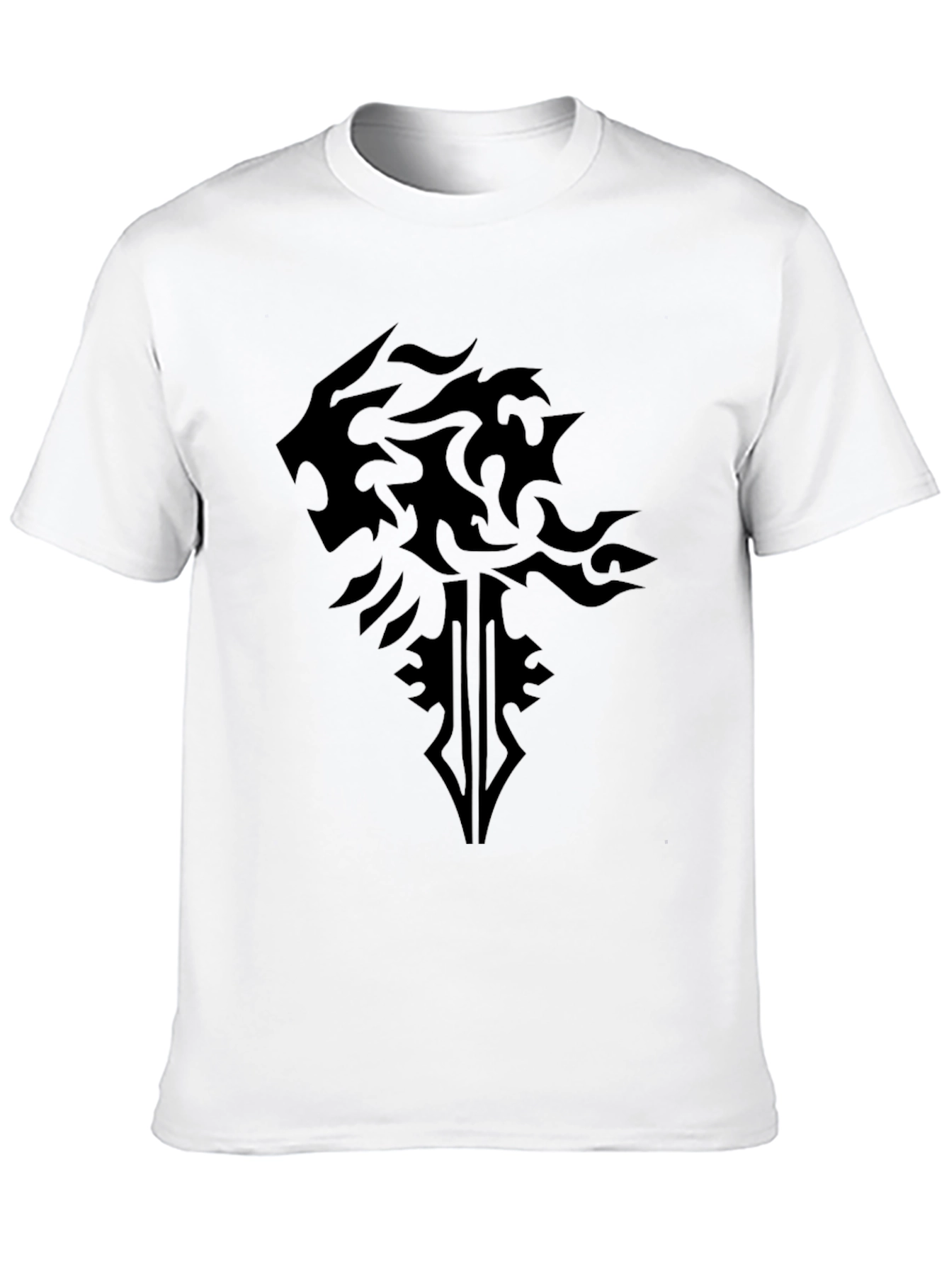 Black Lion Crest Graphic T-Shirt - Modern Style