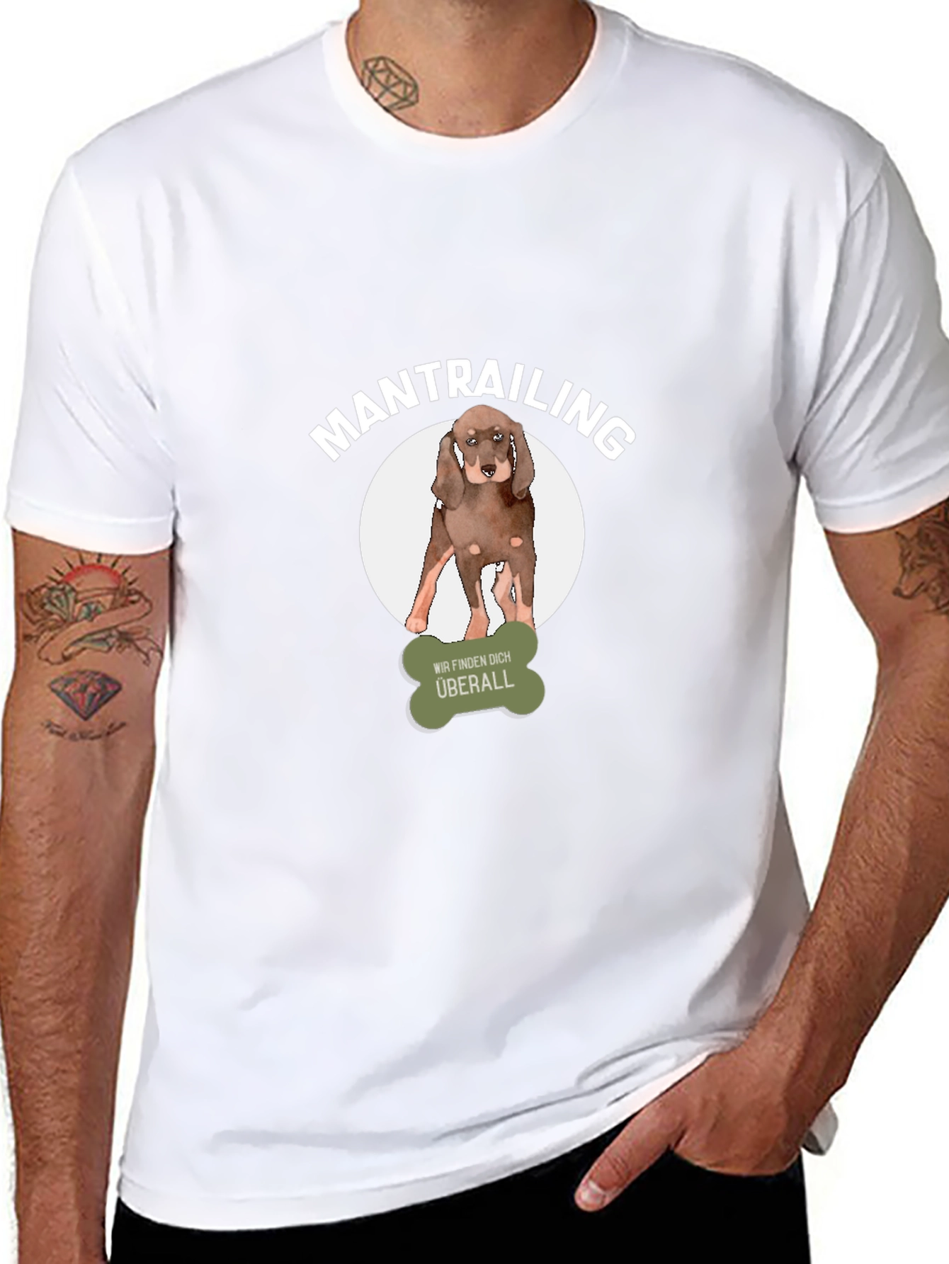 Mantrailing Dog T-Shirt - We Find You Everywhere!