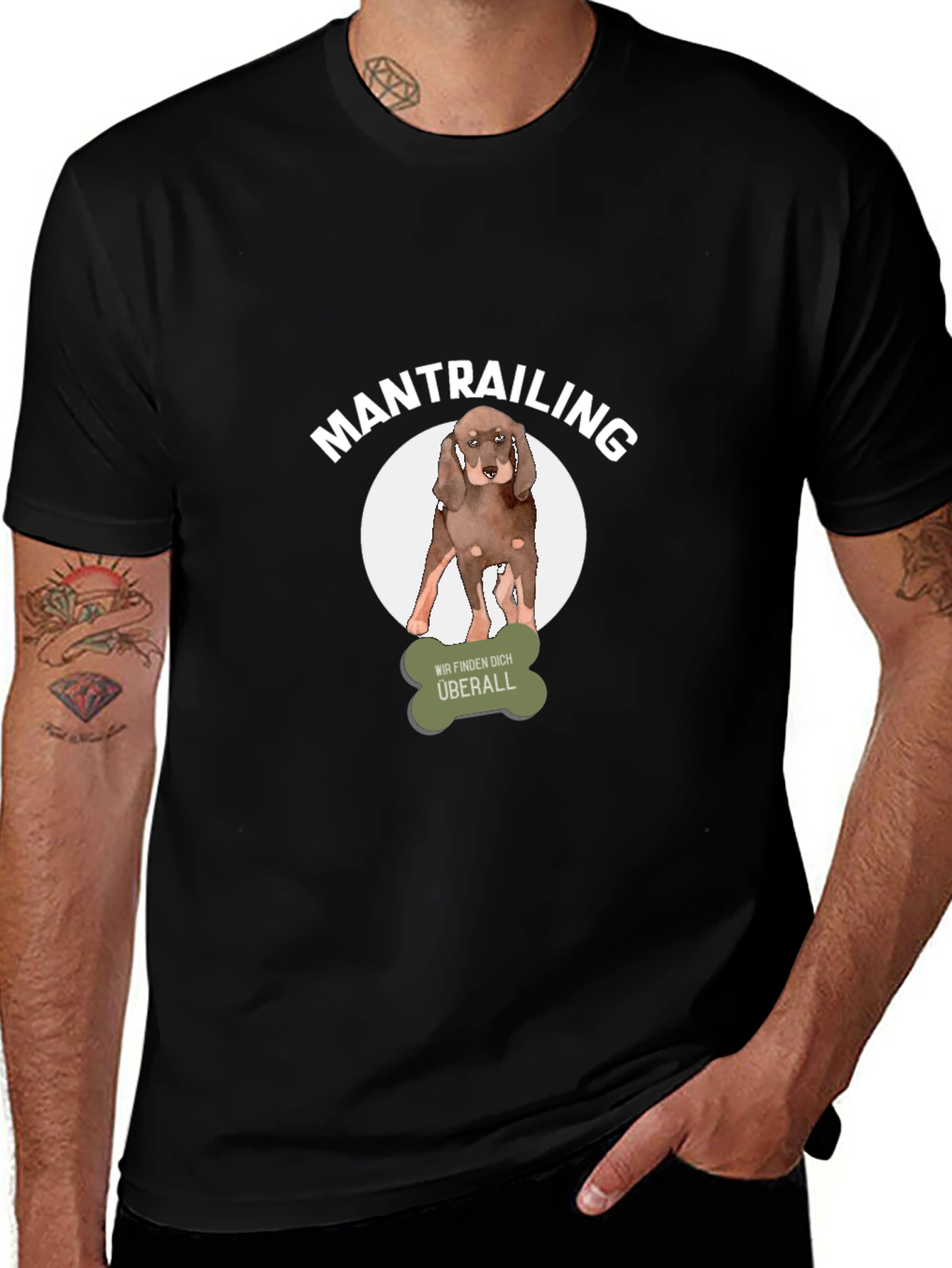 Mantrailing Dog T-Shirt - We Find You Everywhere!