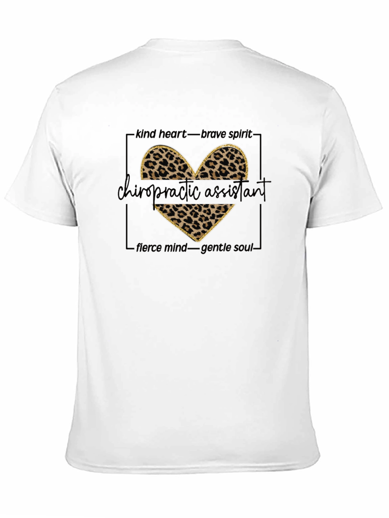 Chiropractic Assistant Leopard Print Heart Graphic Tee