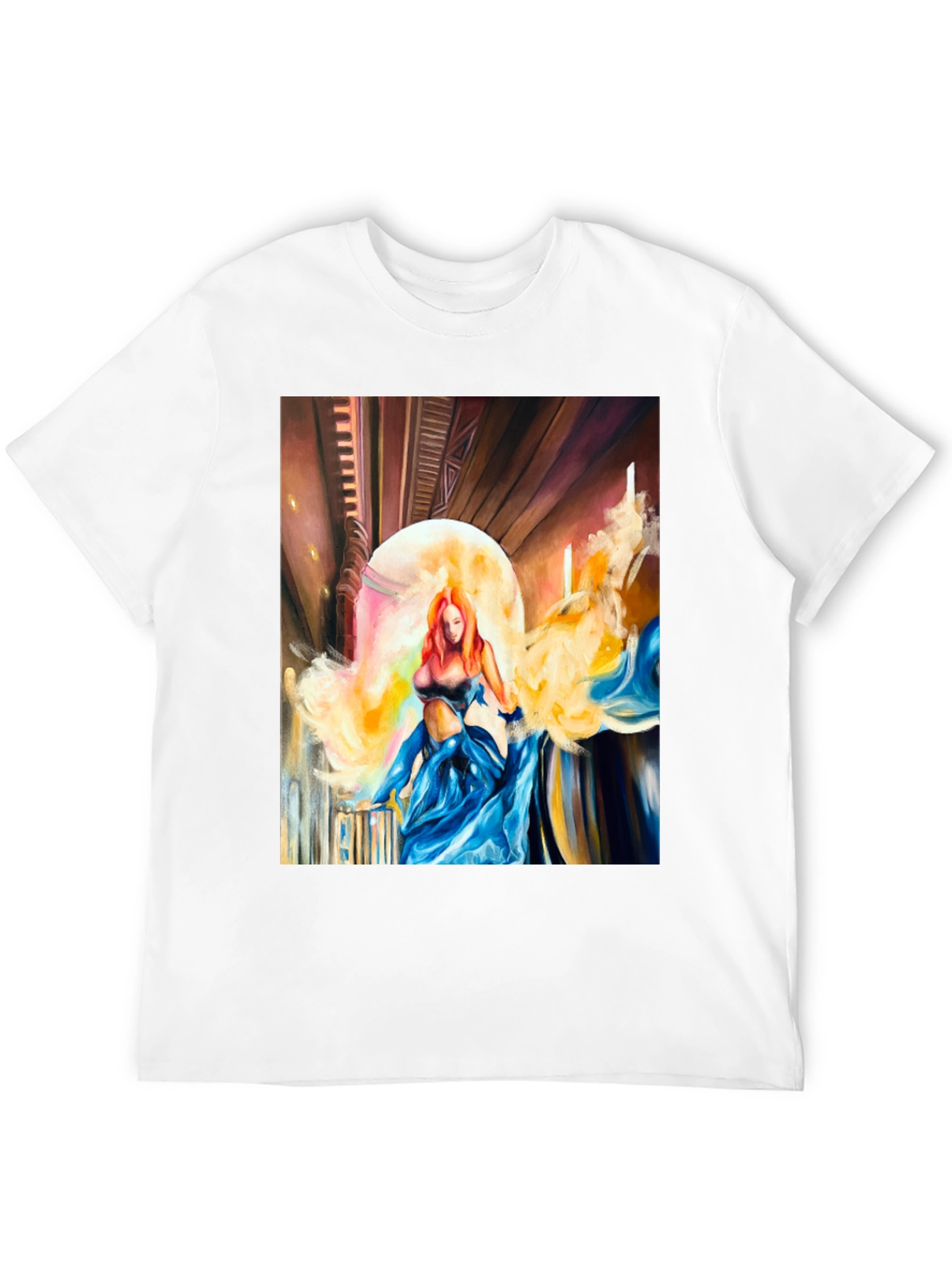Fantasy Art T-Shirt: Ethereal Beauty in Blue