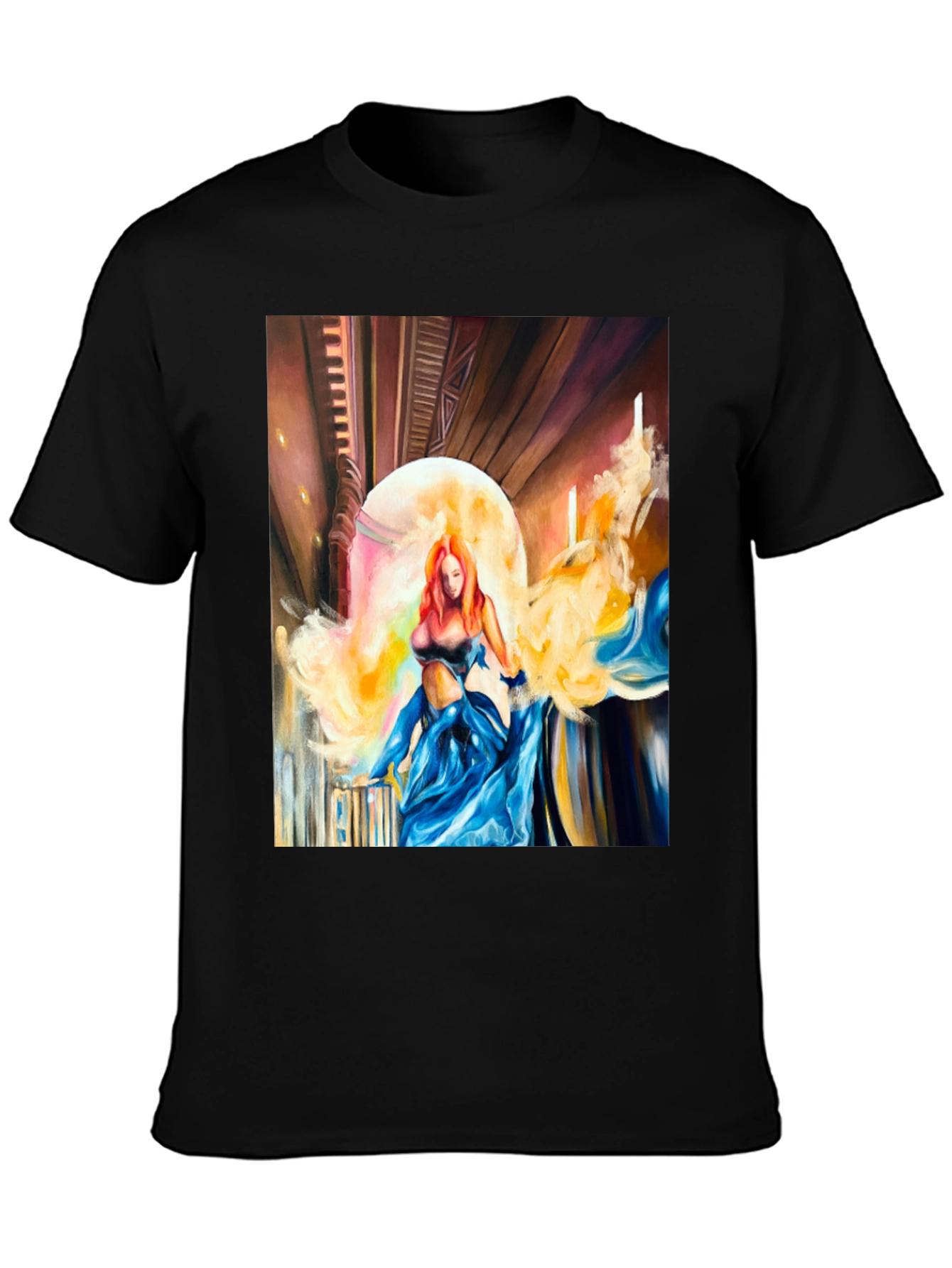 Fantasy Art T-Shirt: Ethereal Beauty in Blue