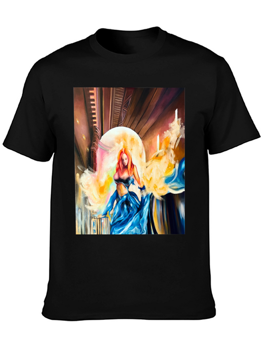 Fantasy Art T-Shirt: Ethereal Beauty in Blue