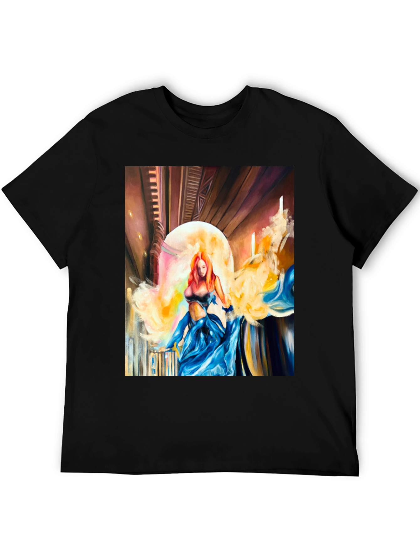 Fantasy Art T-Shirt: Ethereal Beauty in Blue