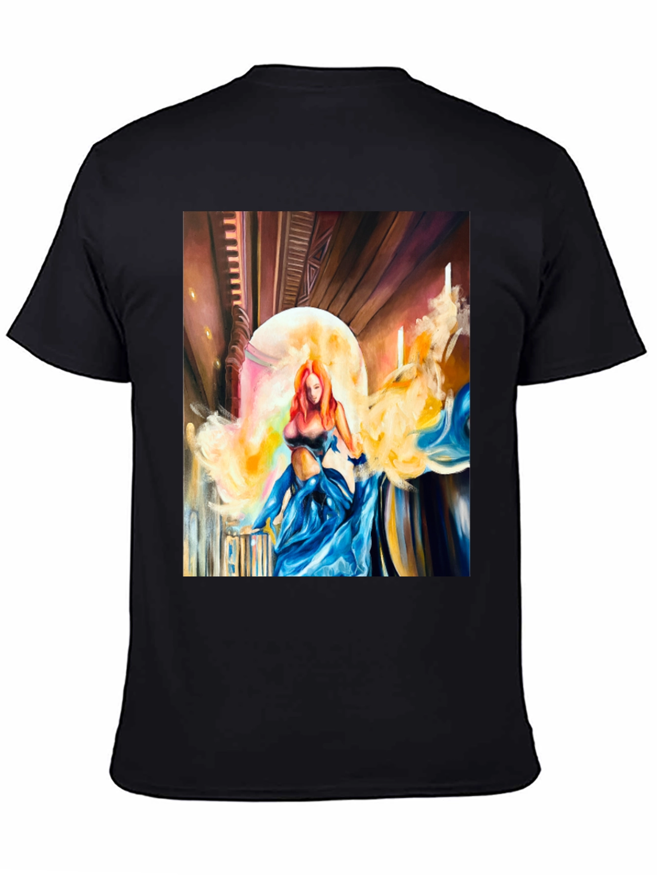 Fantasy Art T-Shirt: Ethereal Beauty in Blue