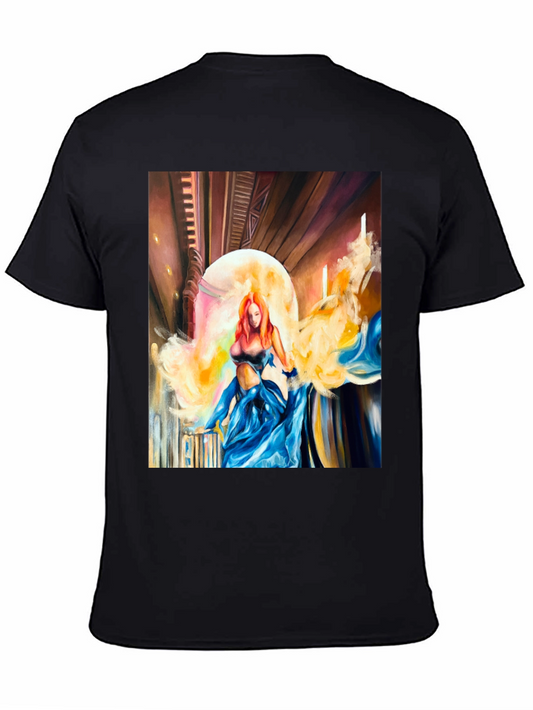 Fantasy Art T-Shirt: Ethereal Beauty in Blue
