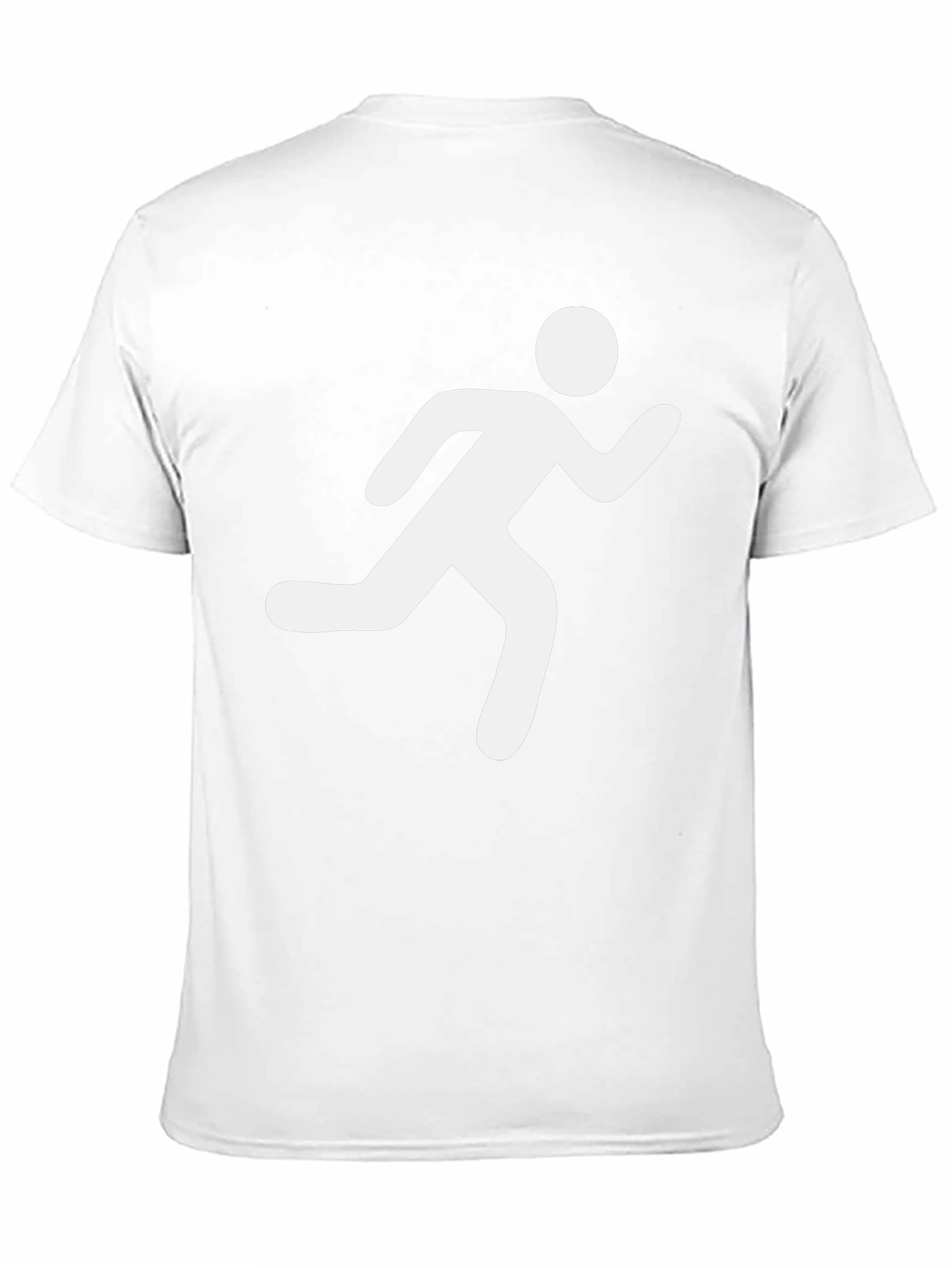 Mens Black T-Shirt - Running Man Graphic Tee