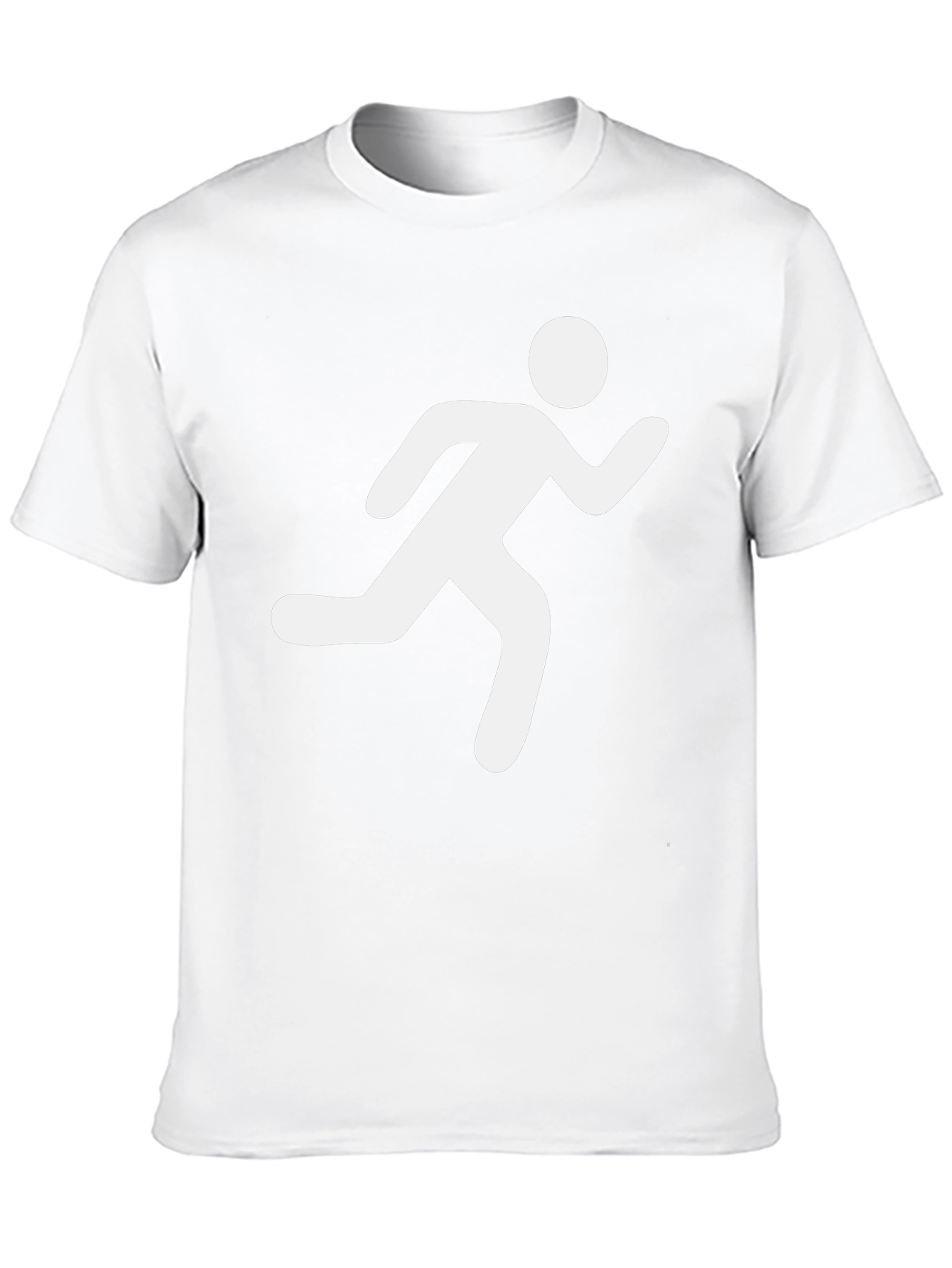 Mens Black T-Shirt - Running Man Graphic Tee