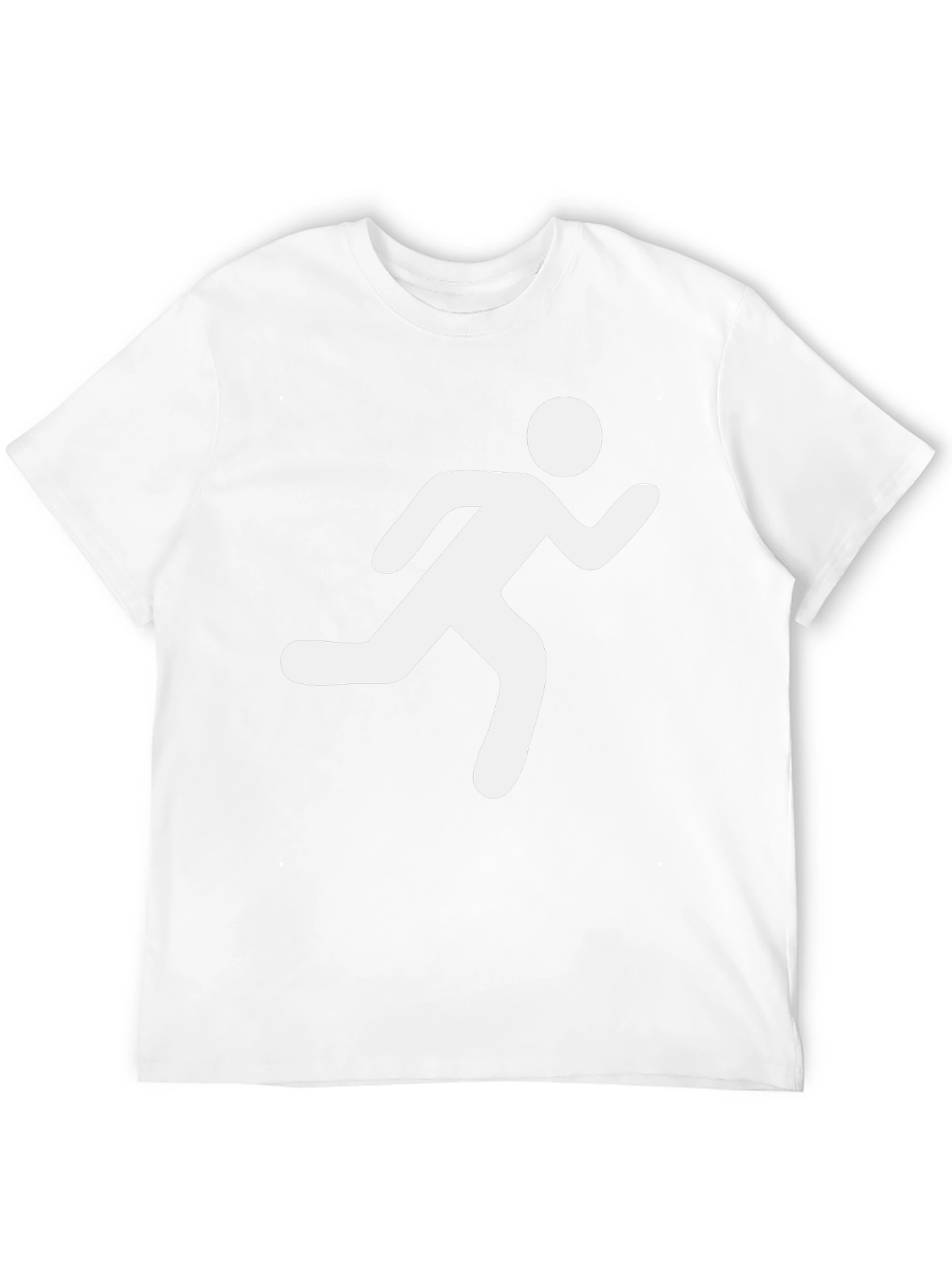 Mens Black T-Shirt - Running Man Graphic Tee