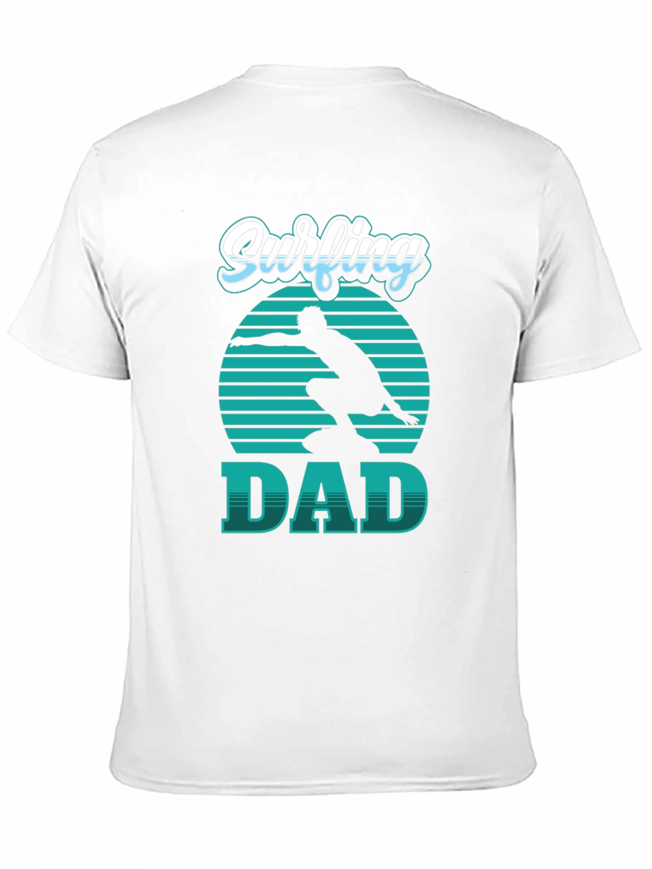 Surfing Dad Graphic Tee - Stylish Black T-Shirt