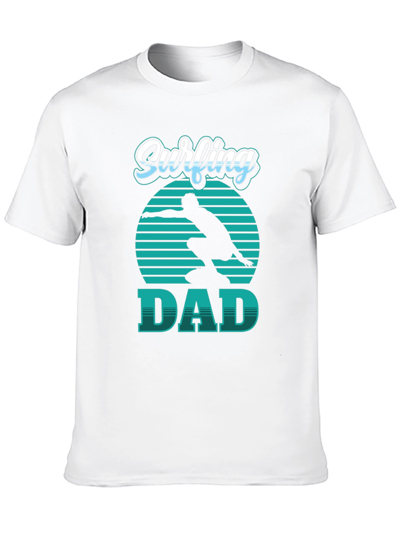 Surfing Dad Graphic Tee - Stylish Black T-Shirt