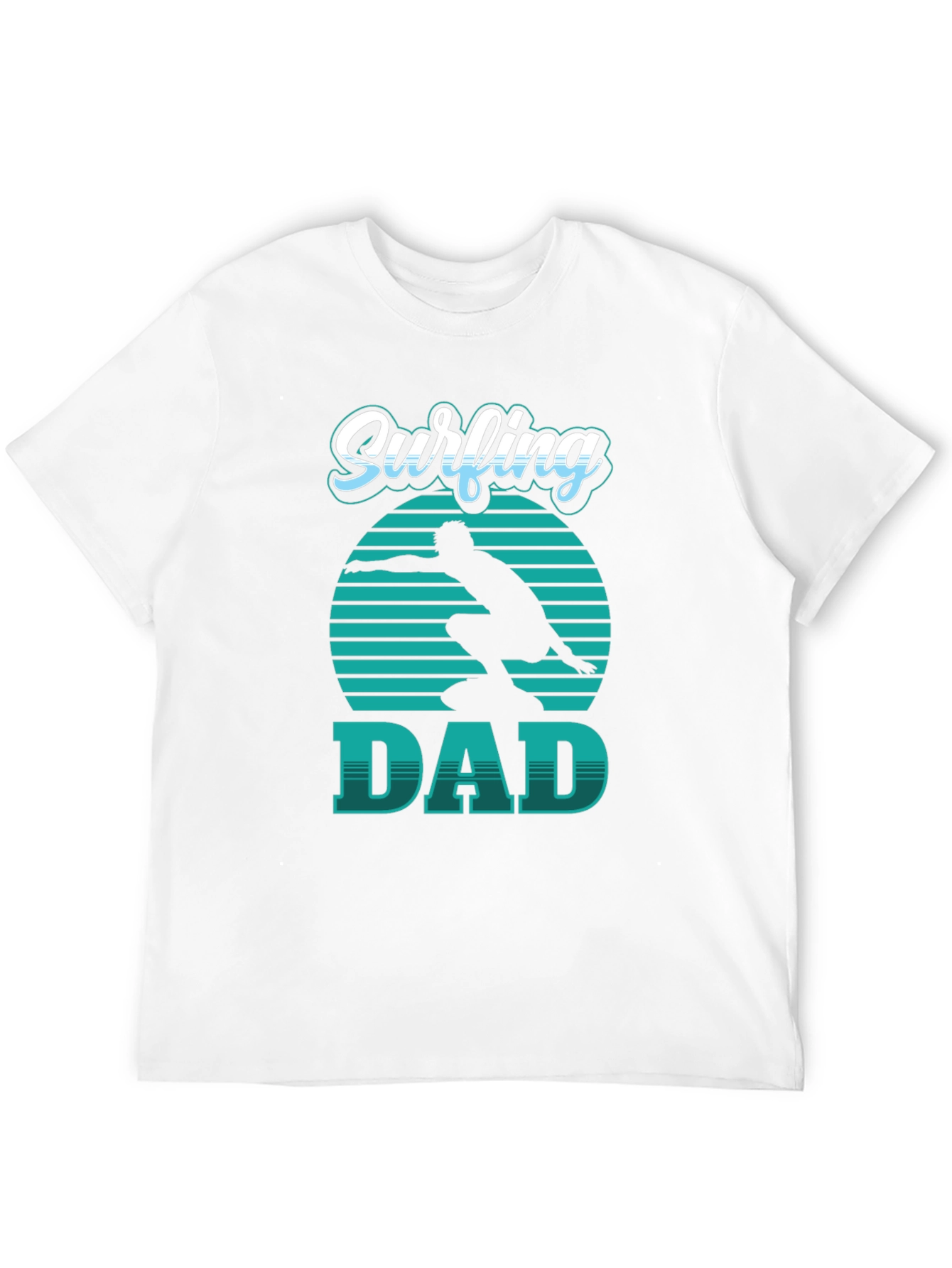Surfing Dad Graphic Tee - Stylish Black T-Shirt