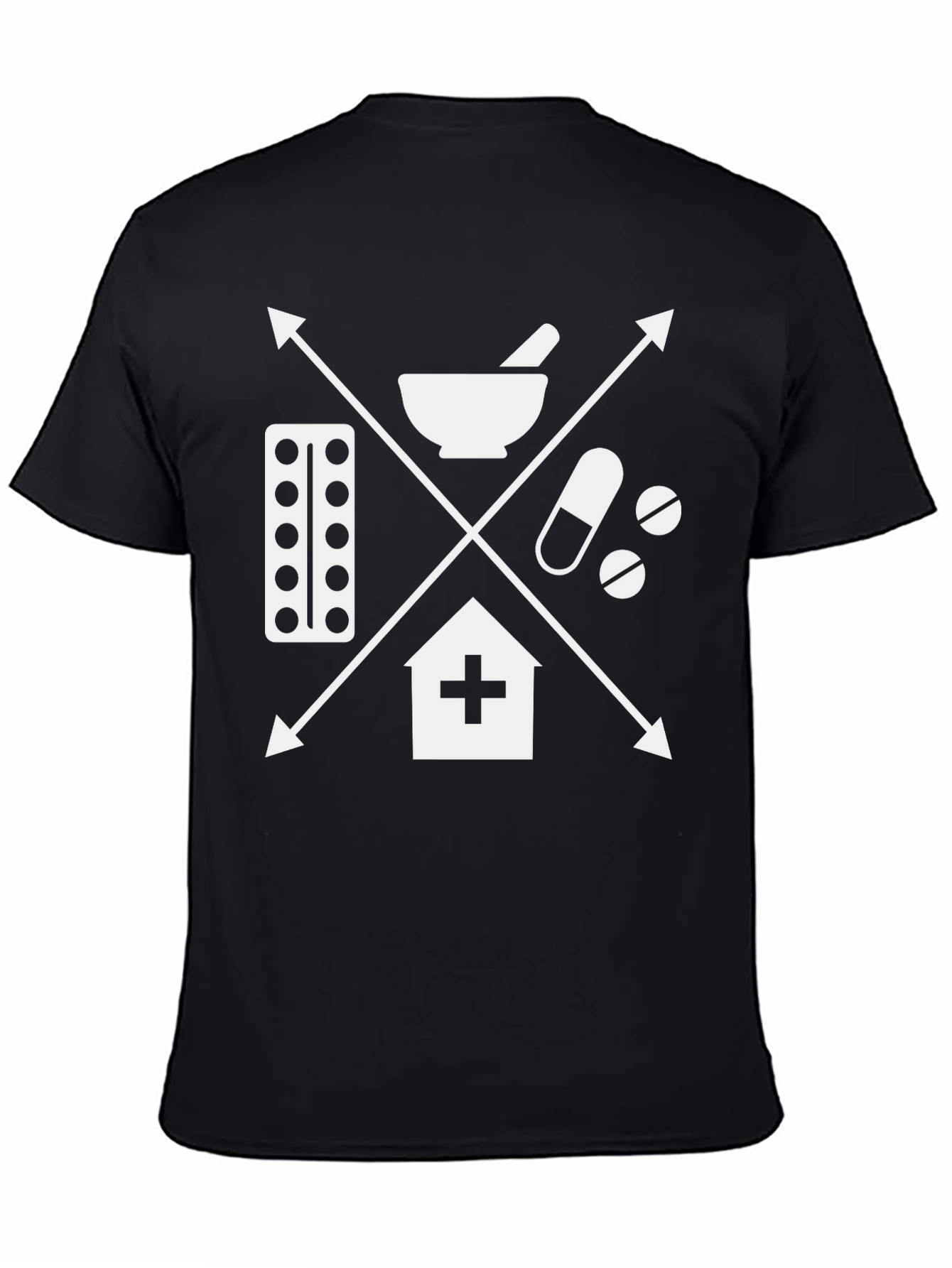 Pharmacy Symbol Graphic Tee - Black