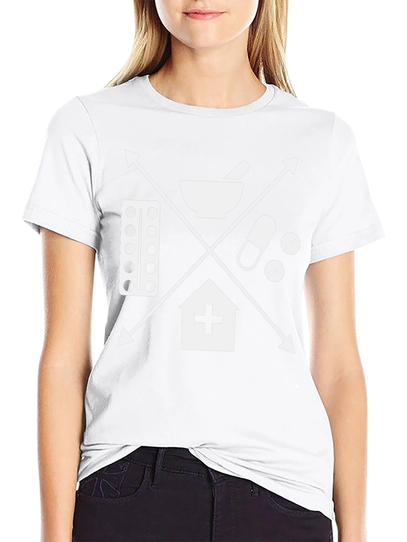Pharmacy Symbol Graphic Tee - Black