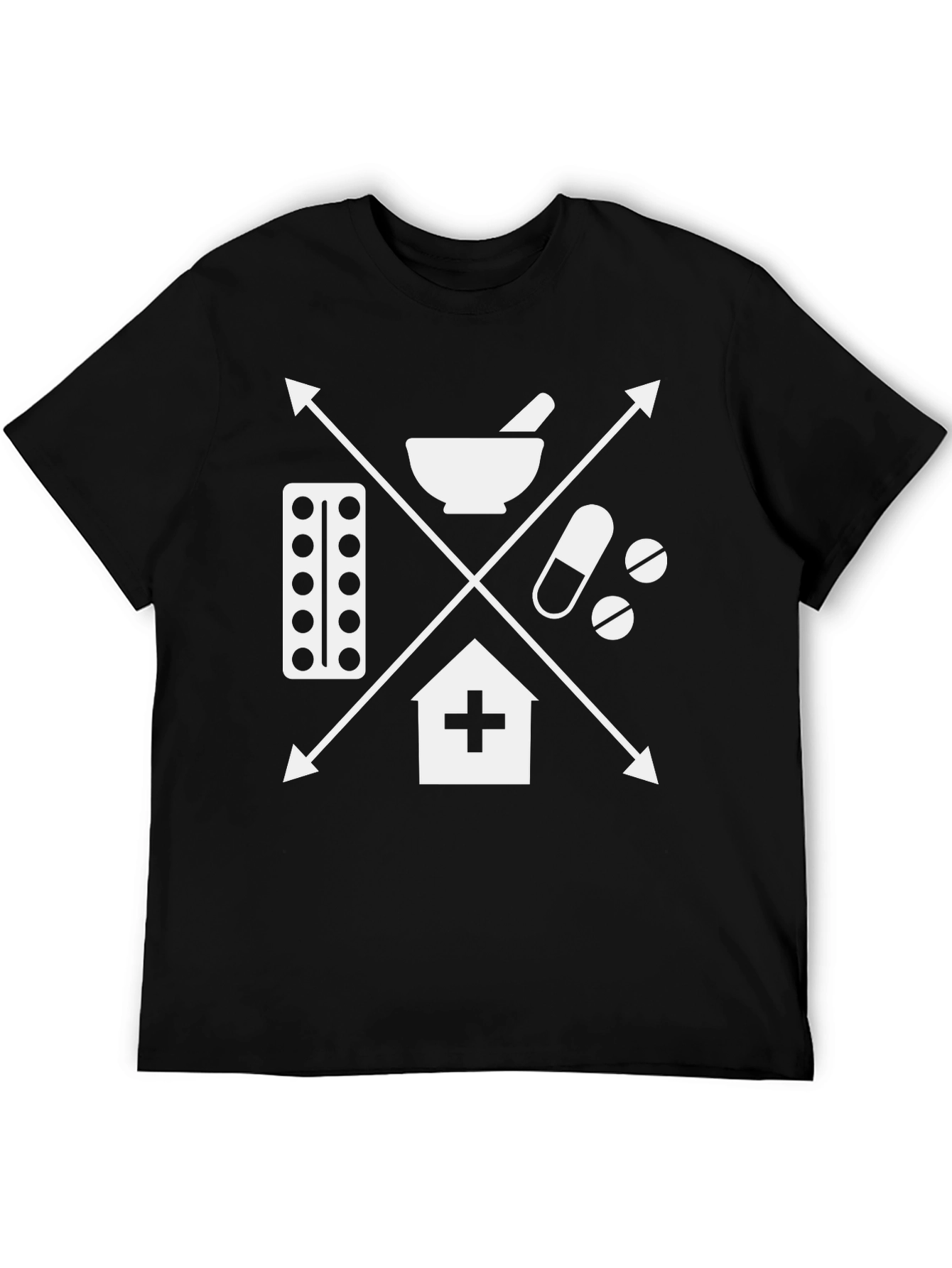 Pharmacy Symbol Graphic Tee - Black