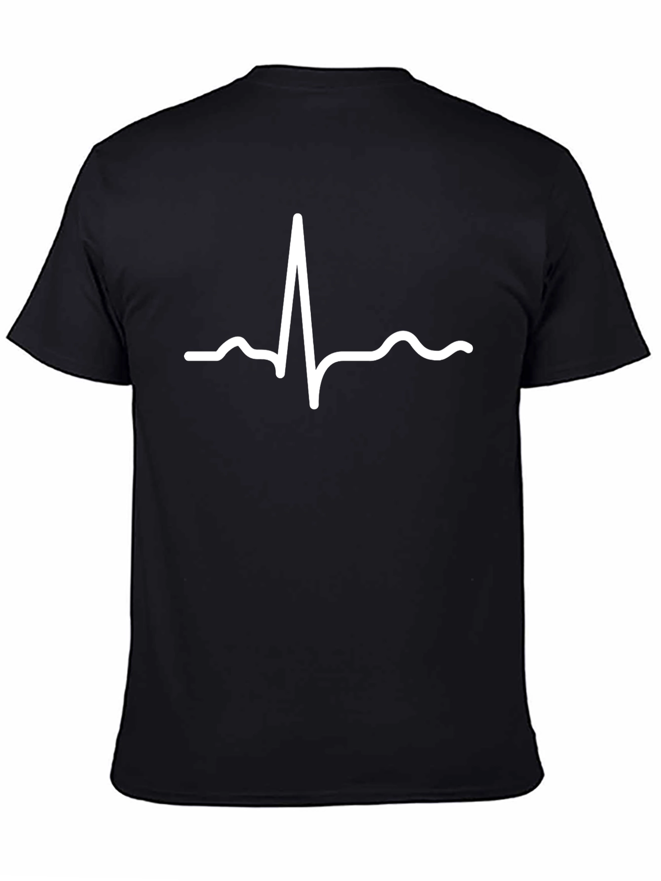 Heartbeat Graphic Tee - Black Cotton Comfort