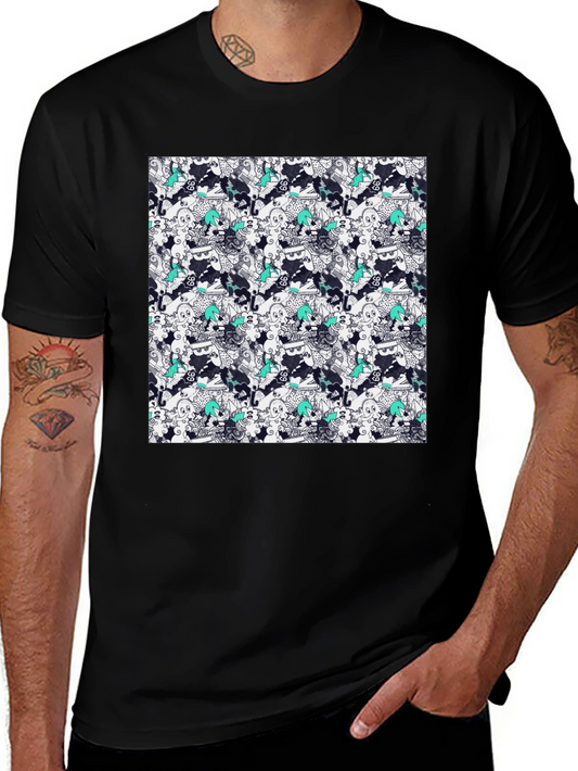 Cool Pattern Black Tee