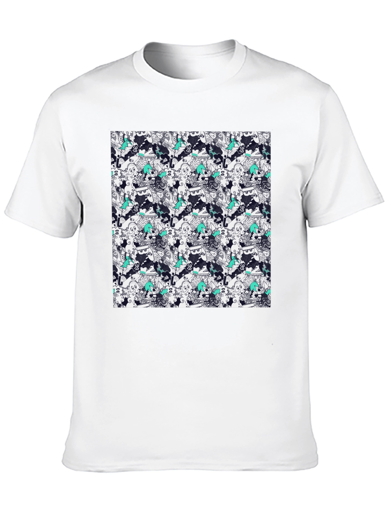 Cool Pattern Black Tee