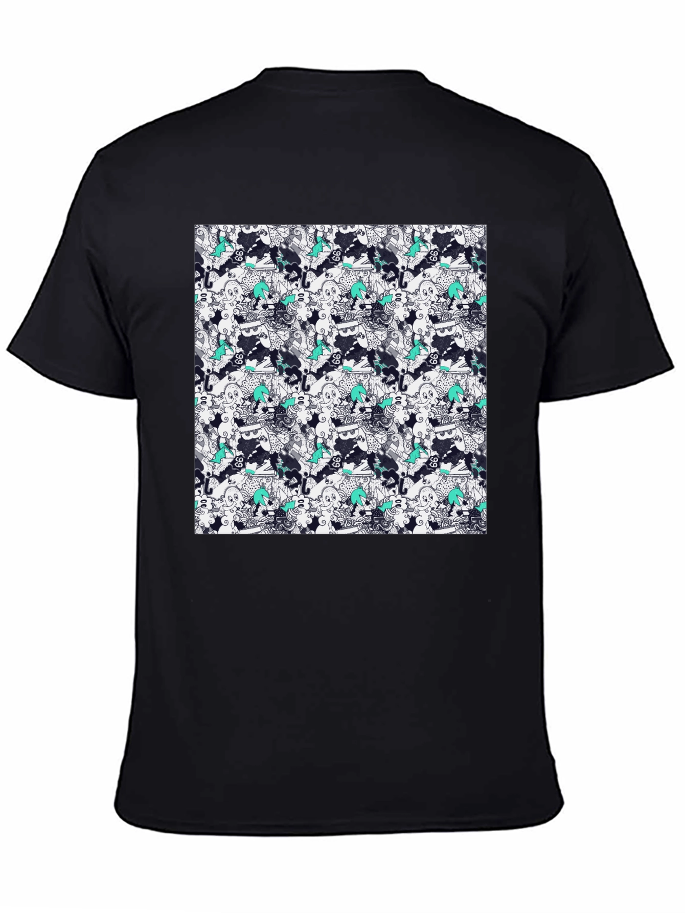 Cool Pattern Black Tee
