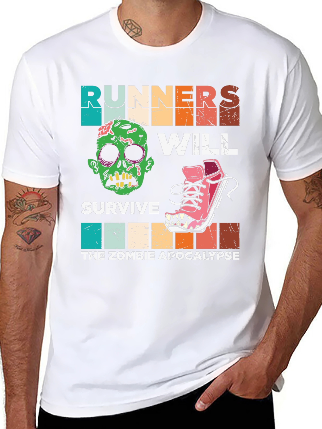 Runners Zombie Apocalypse T-Shirt - Survive in Style!