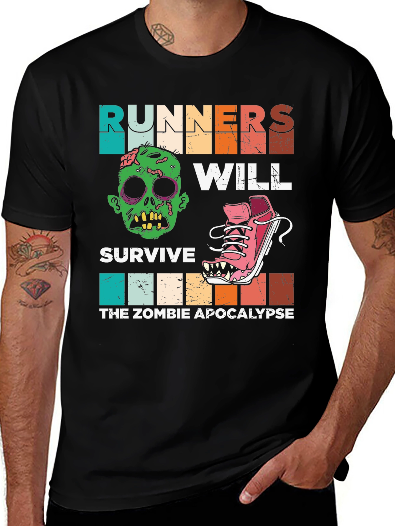 Runners Zombie Apocalypse T-Shirt - Survive in Style!