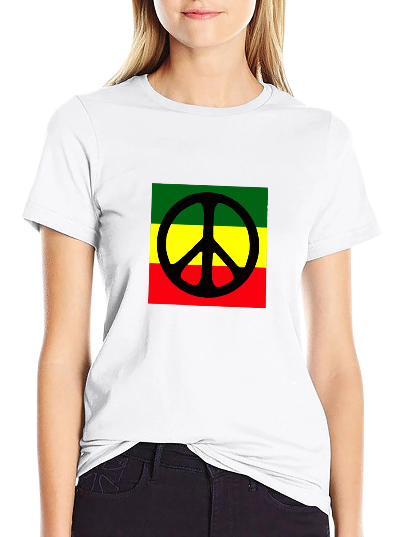 Rasta Peace Sign Graphic Tee