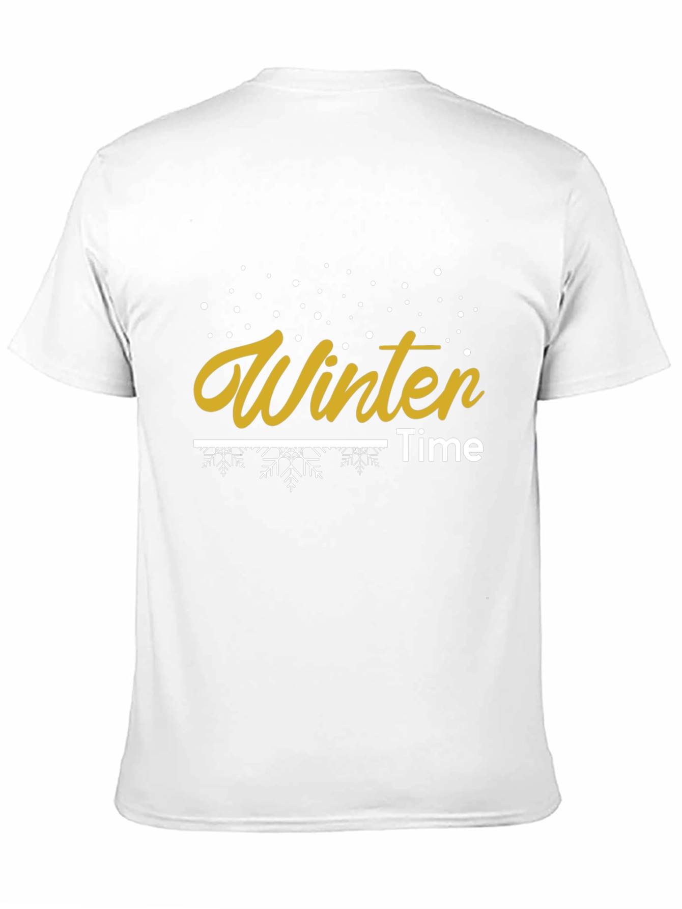 Winter Time Graphic Print Black T-Shirt