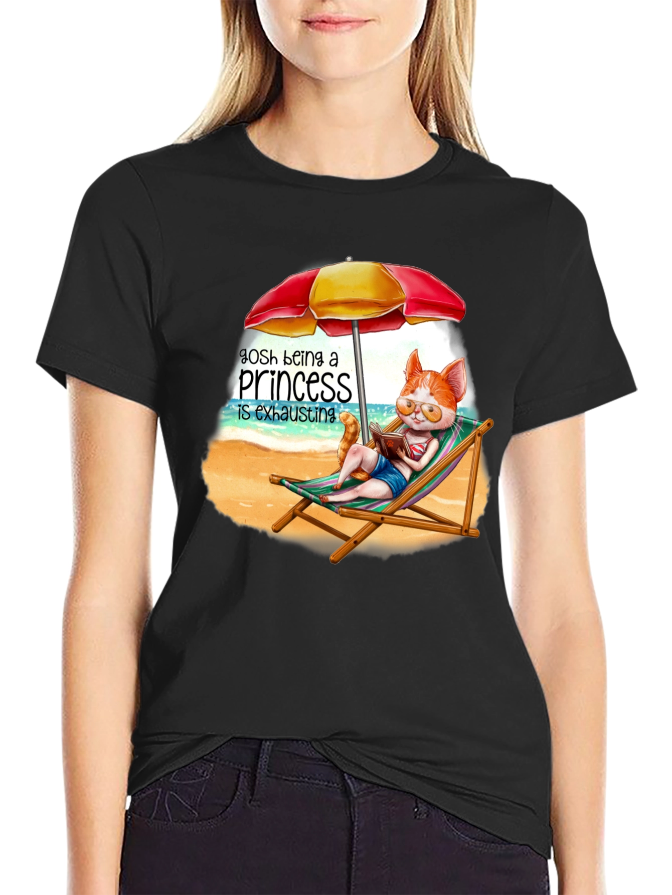 Relaxing Cat Princess T-Shirt