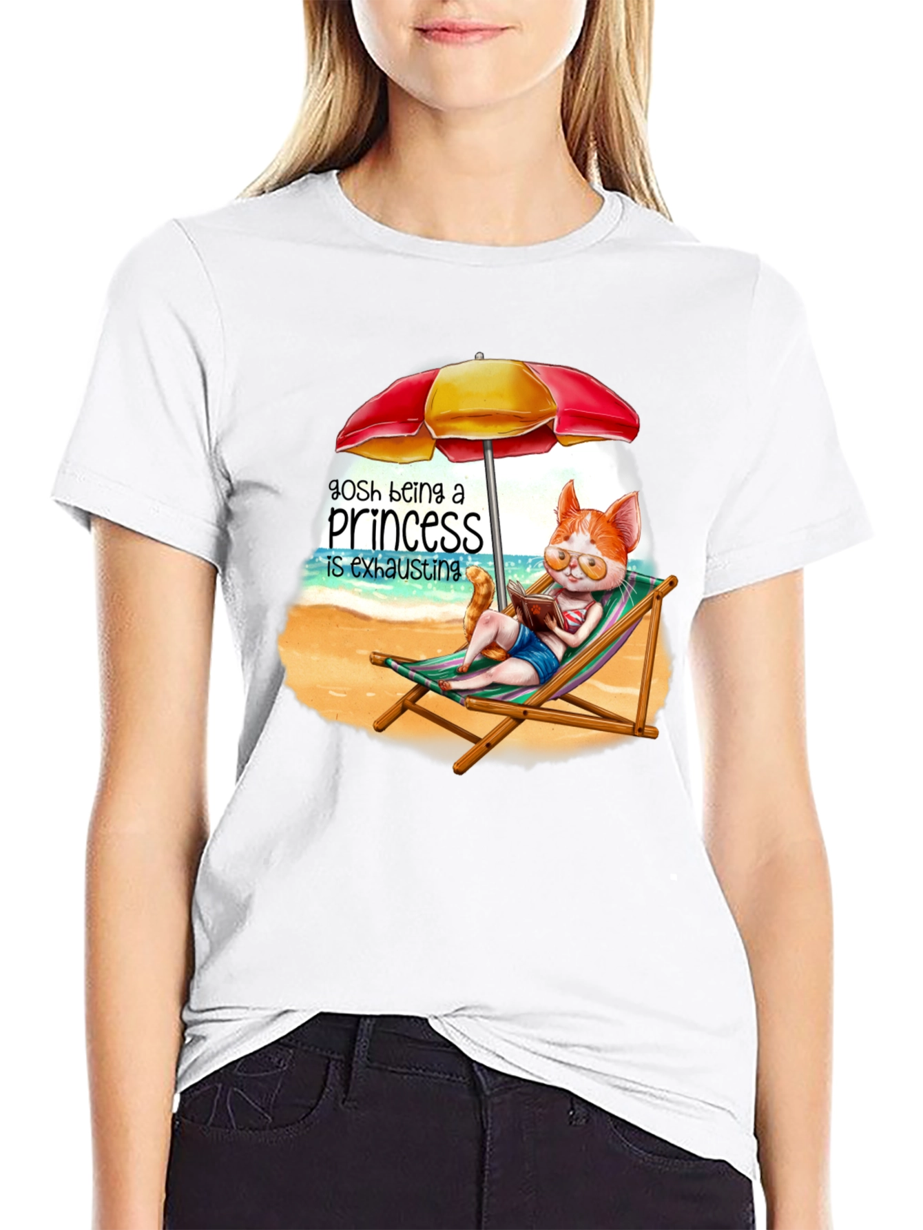 Relaxing Cat Princess T-Shirt