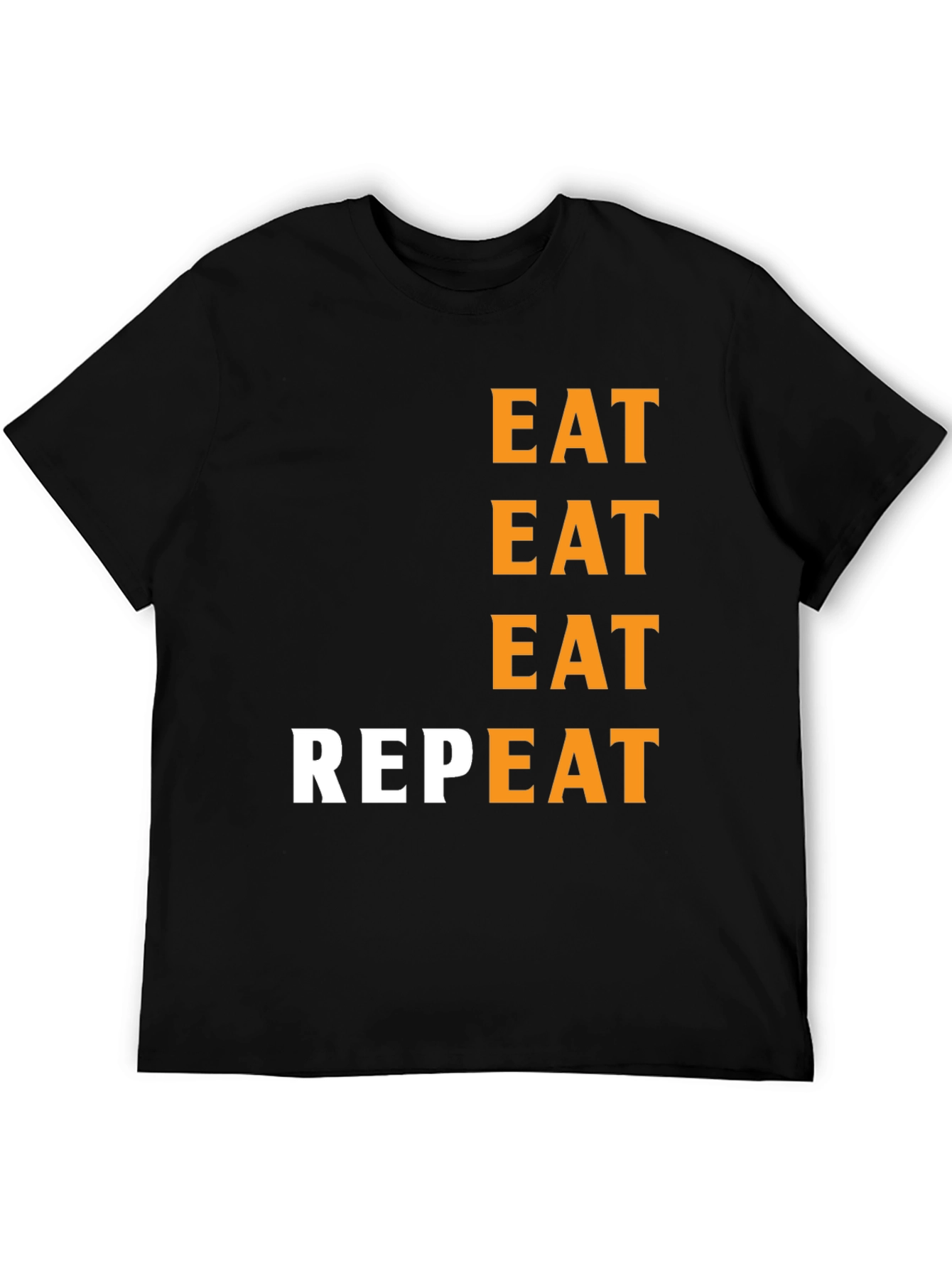 Eat Repeat Black Graphic Tee
