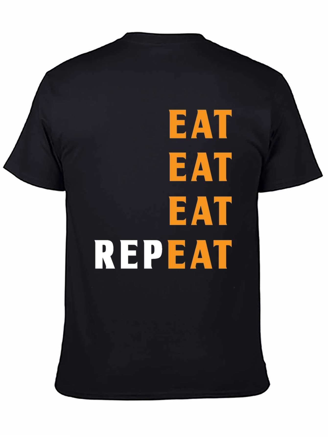 Eat Repeat Black Graphic Tee