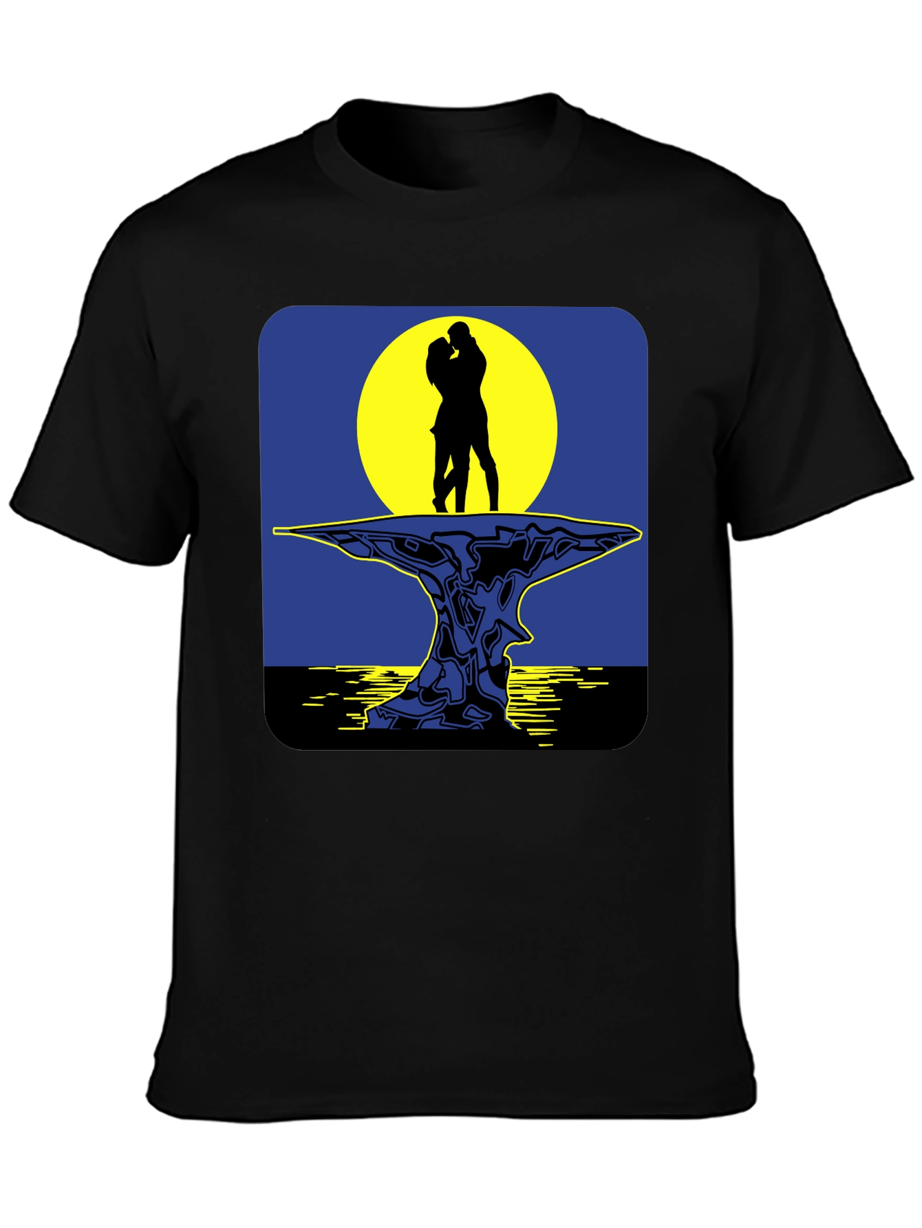 Romantic Silhouette T-Shirt - Moonlit Lovers