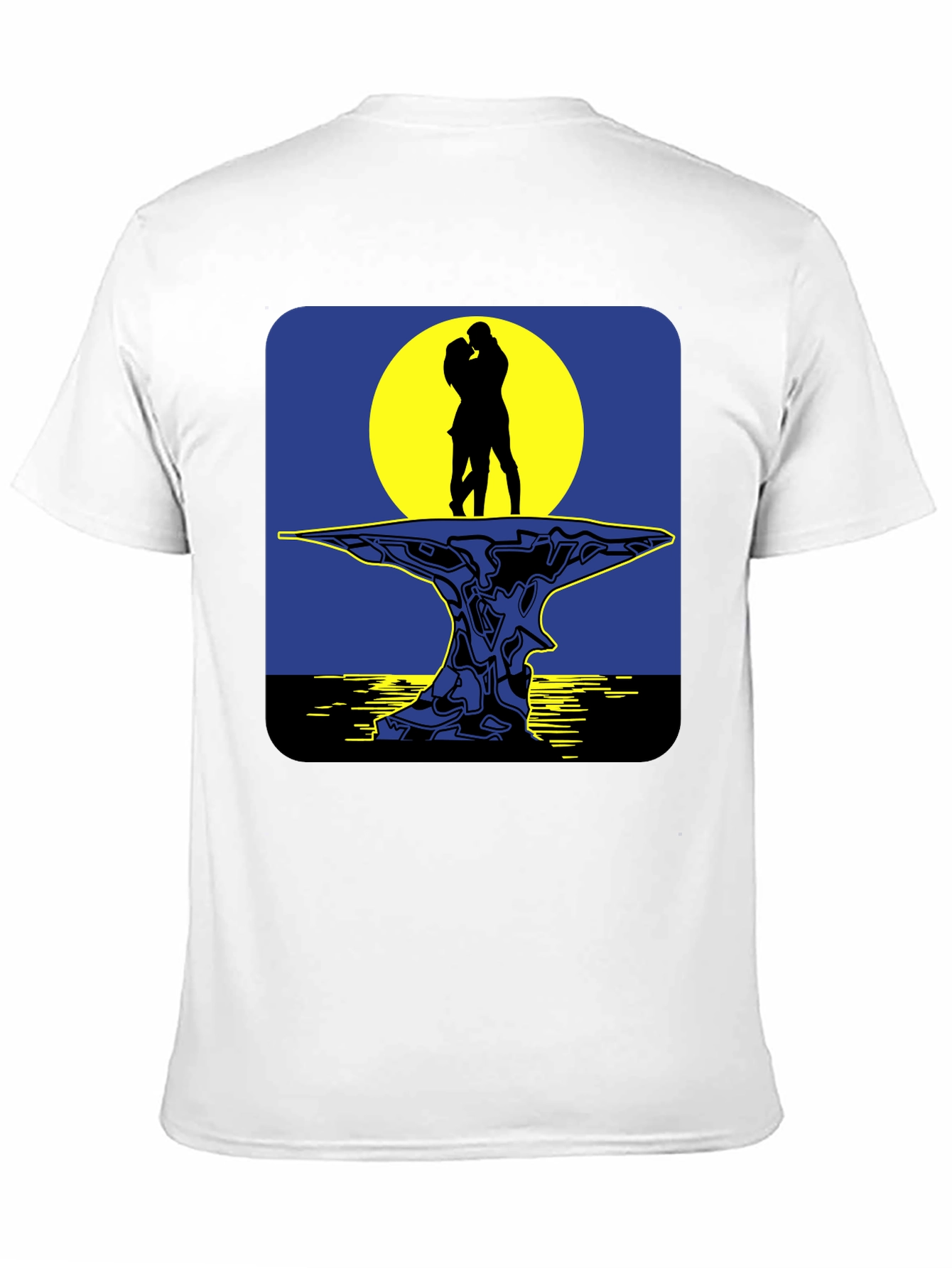 Romantic Silhouette T-Shirt - Moonlit Lovers
