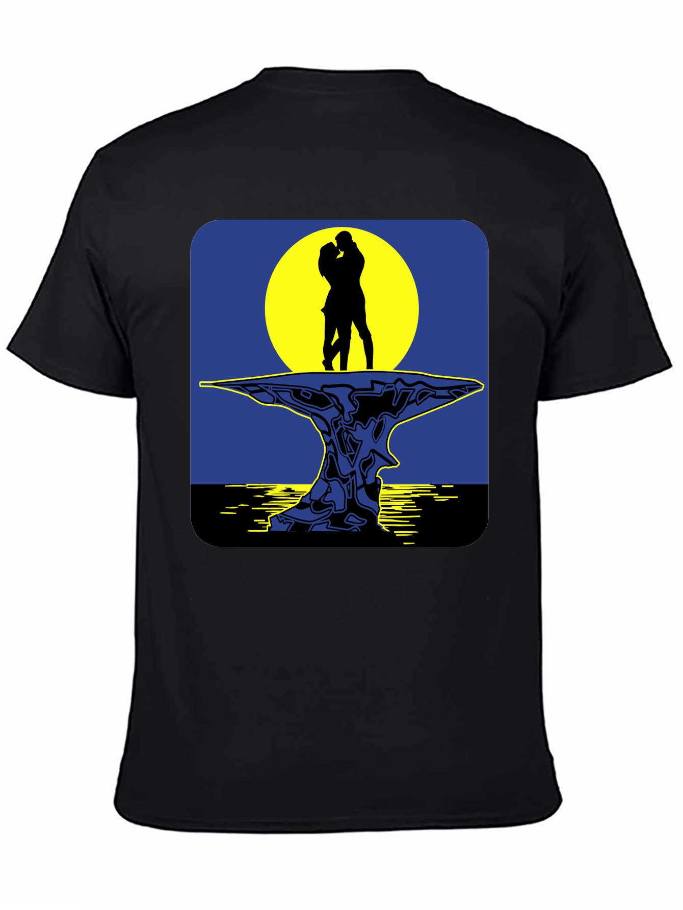 Romantic Silhouette T-Shirt - Moonlit Lovers