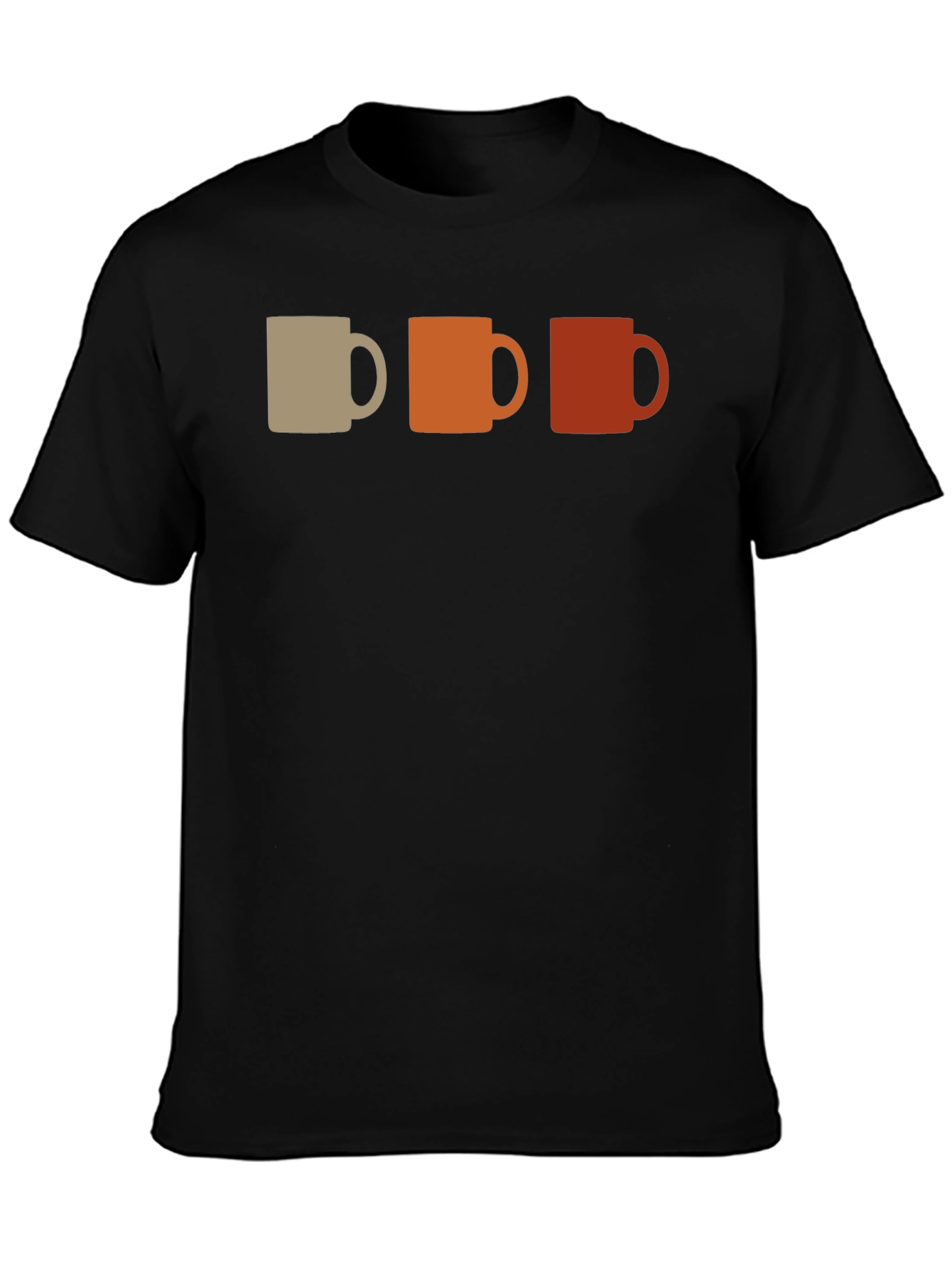 Retro Coffee Mug Graphic Tee - Black