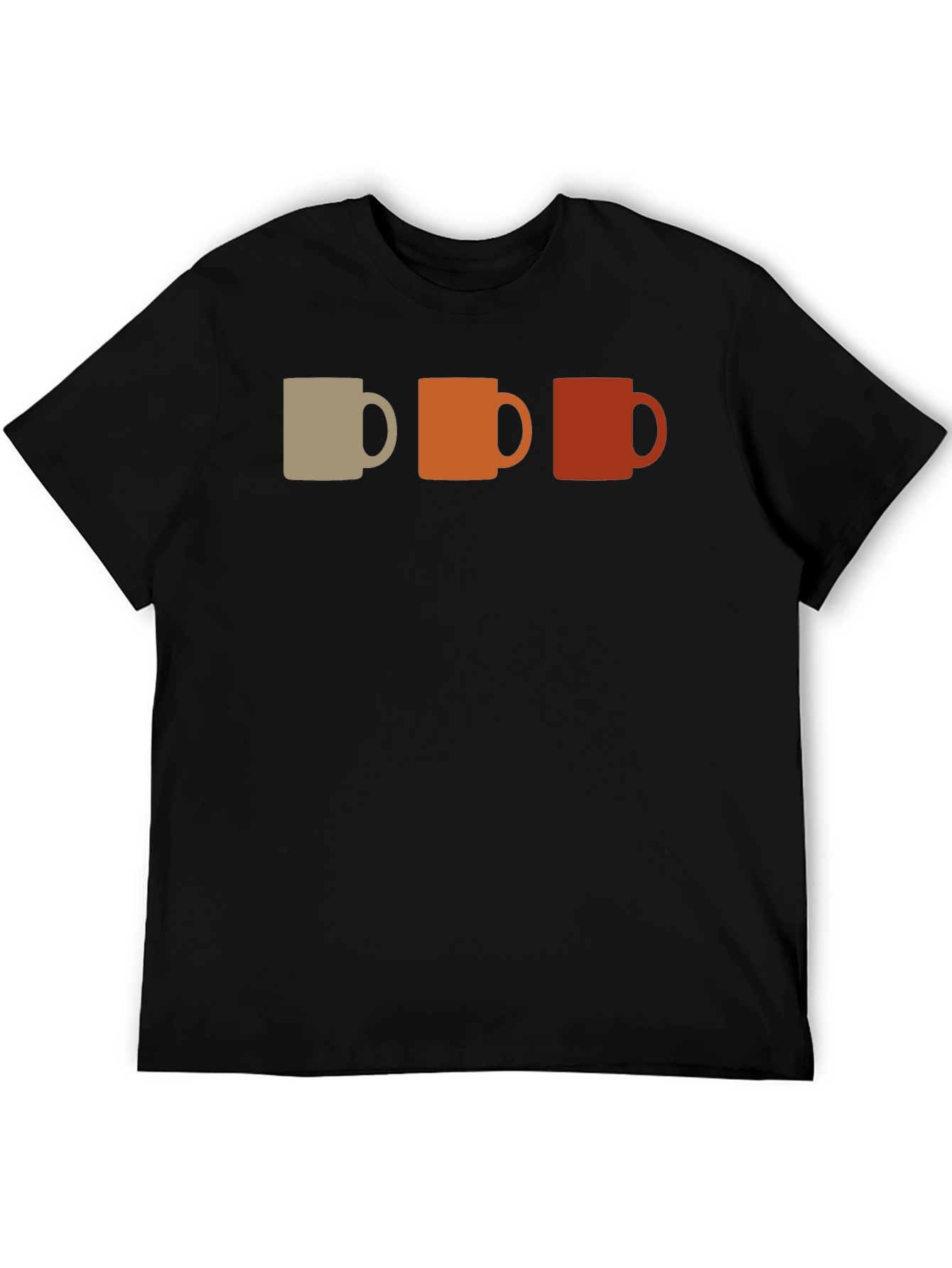 Retro Coffee Mug Graphic Tee - Black
