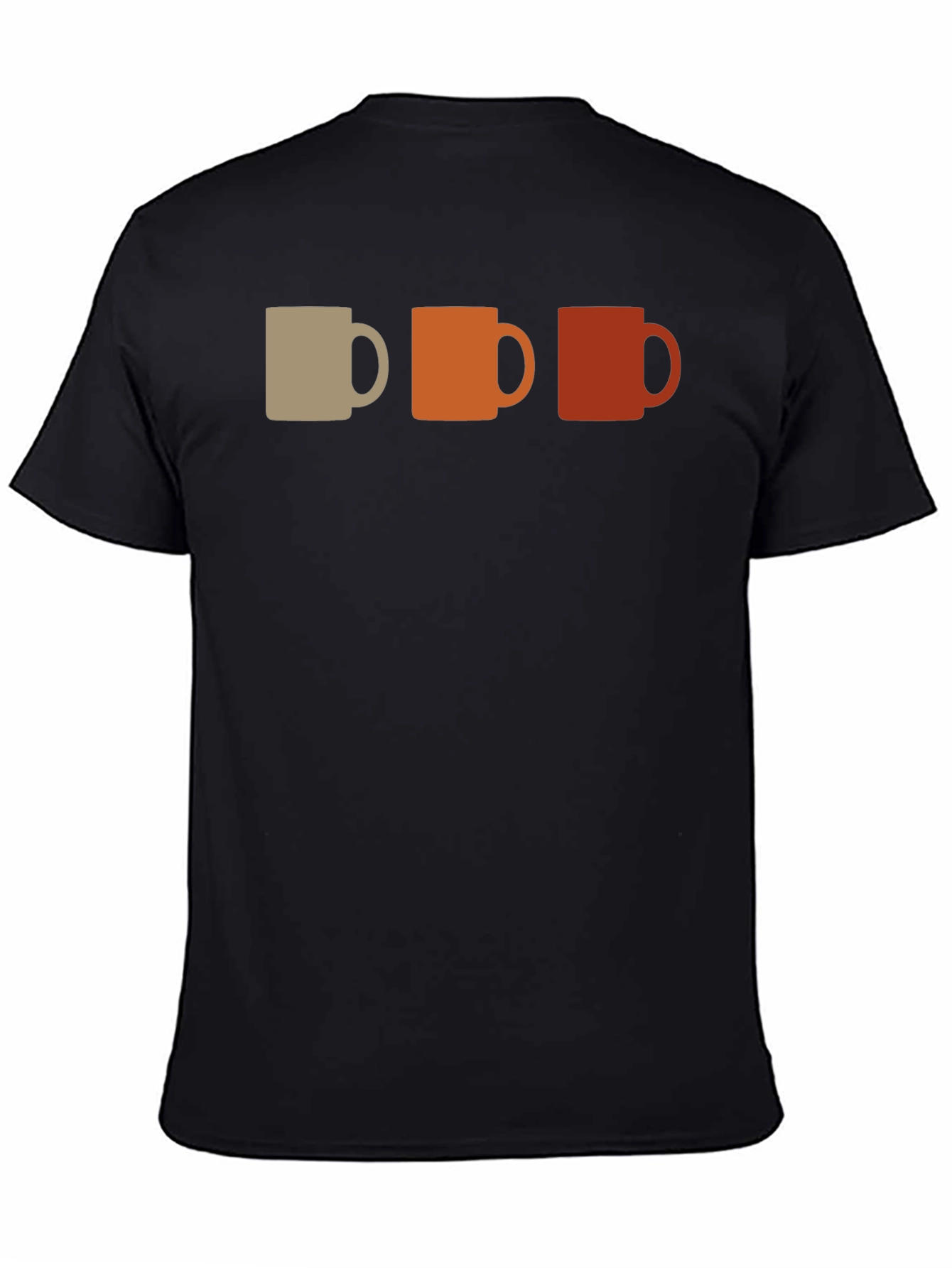 Retro Coffee Mug Graphic Tee - Black