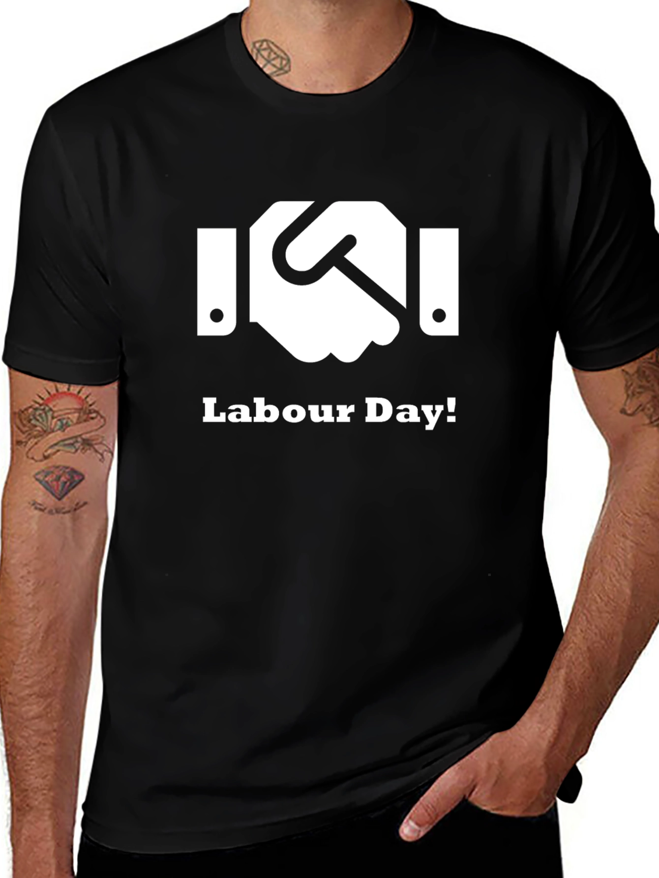 Labour Day Graphic Tee - Black
