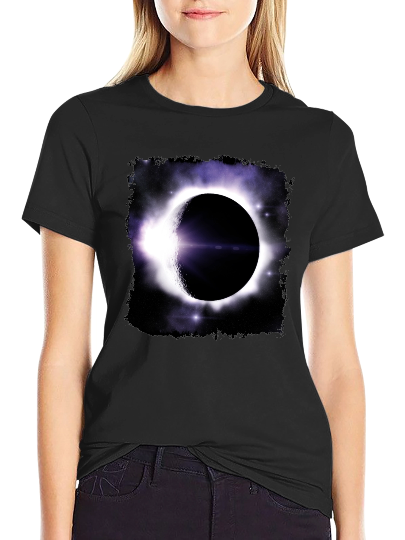 Solar Eclipse Graphic T-Shirt - Mens Black Tee