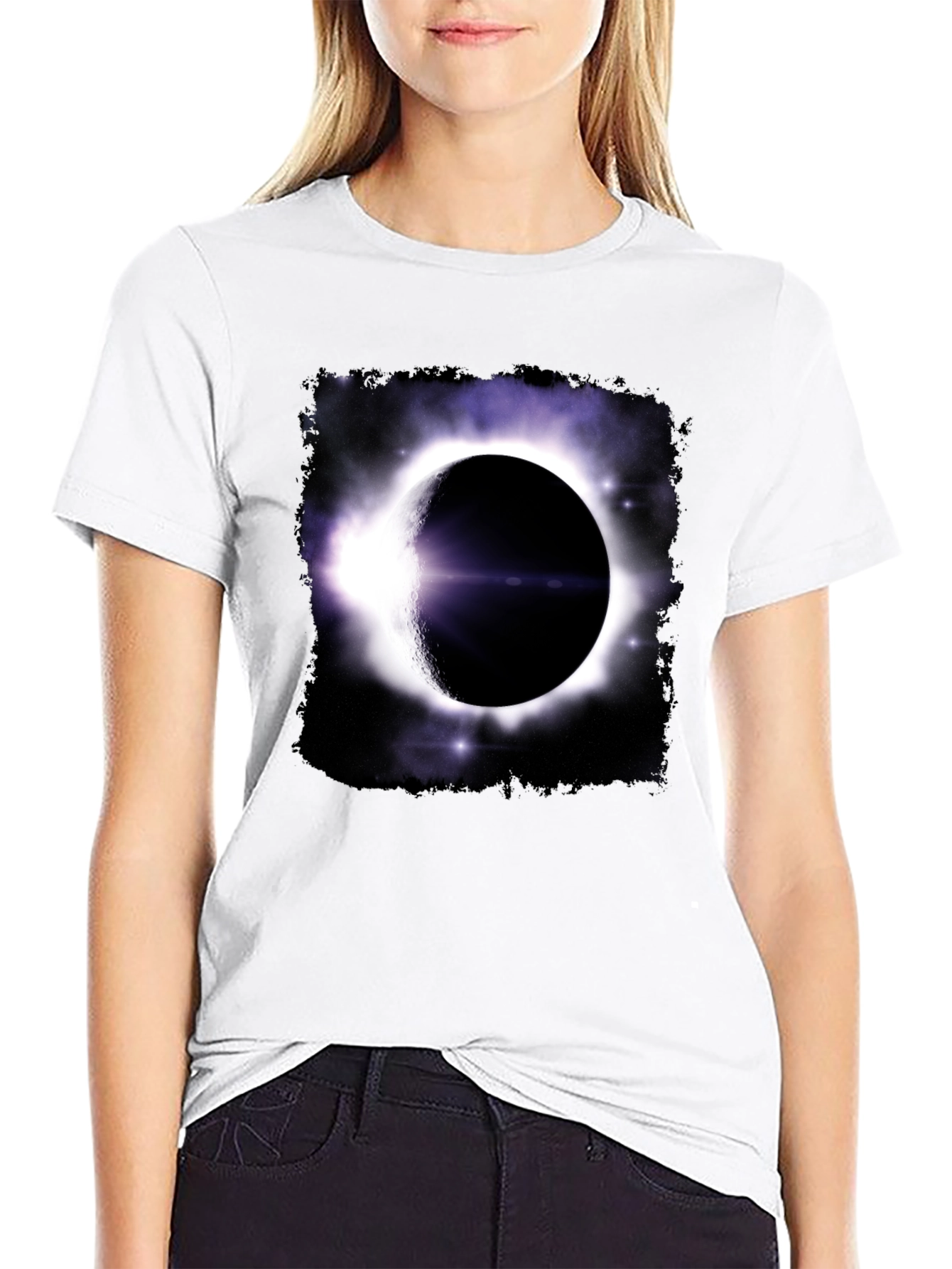Solar Eclipse Graphic T-Shirt - Mens Black Tee